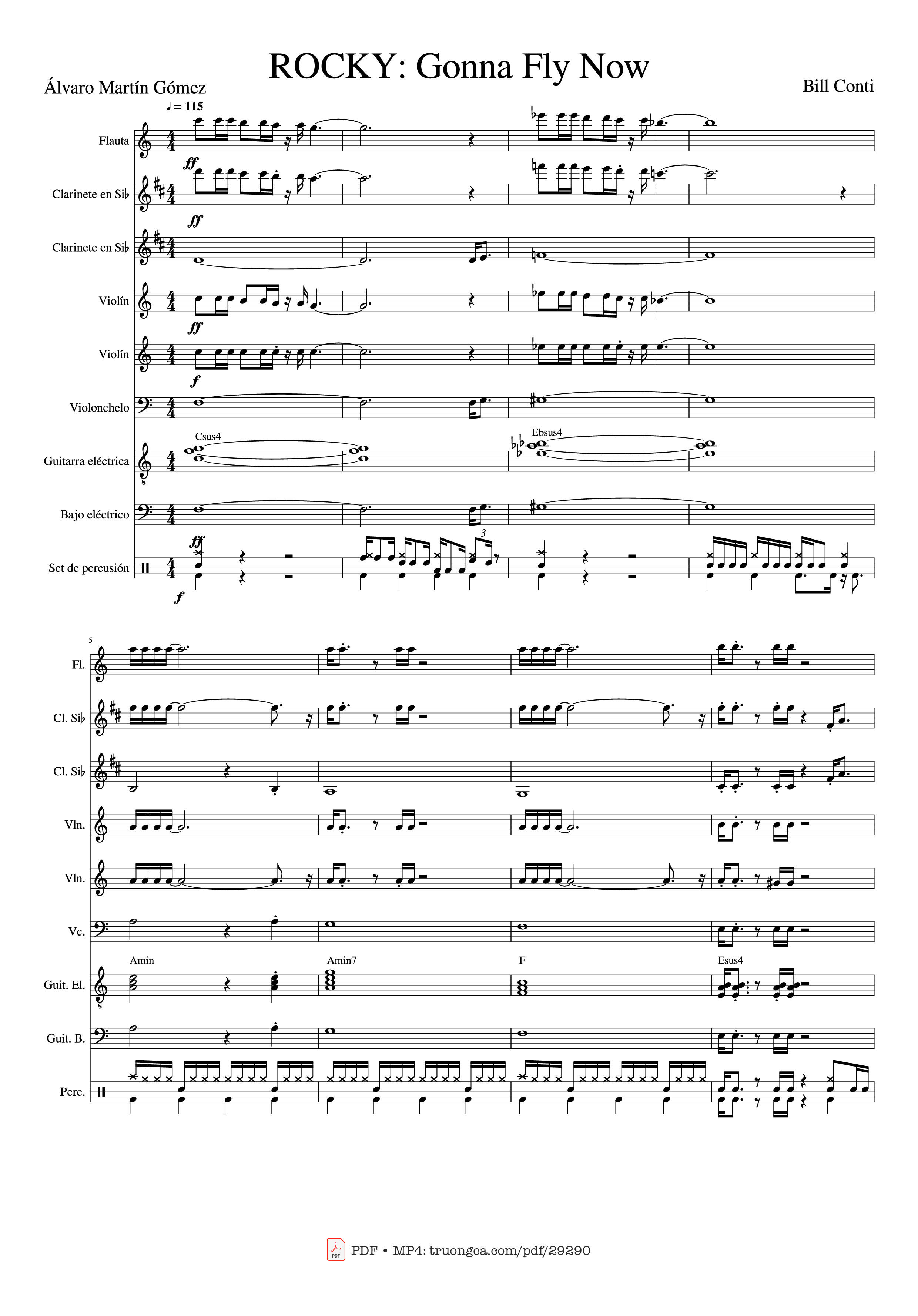 Sheet PDF of ROCKY: Gonna Fly Now Violin