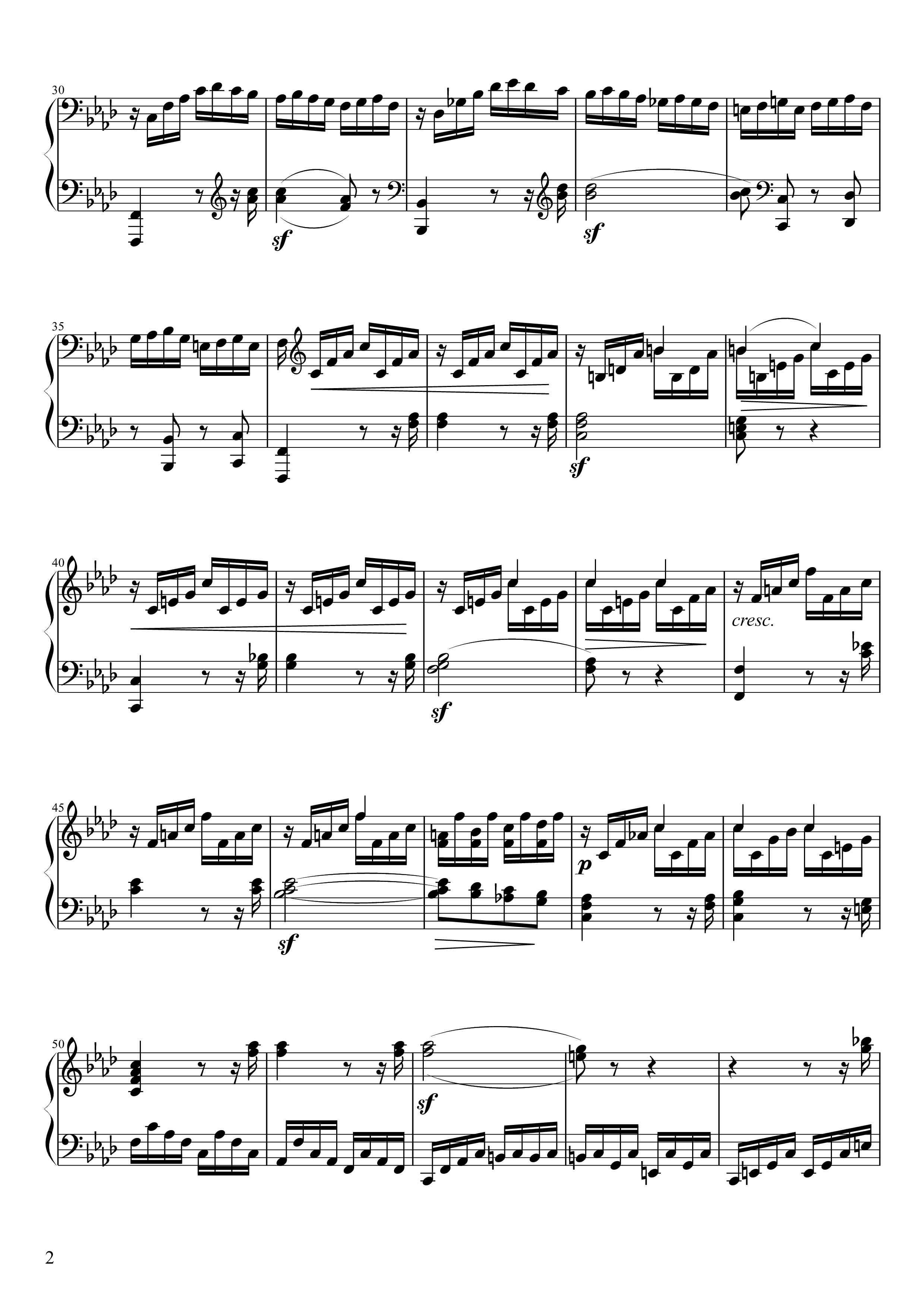 Page 2 of Sheet music PDF Piano Sonate No. 23, Appassionata 3rd Movement - Ludwig van Beethoven