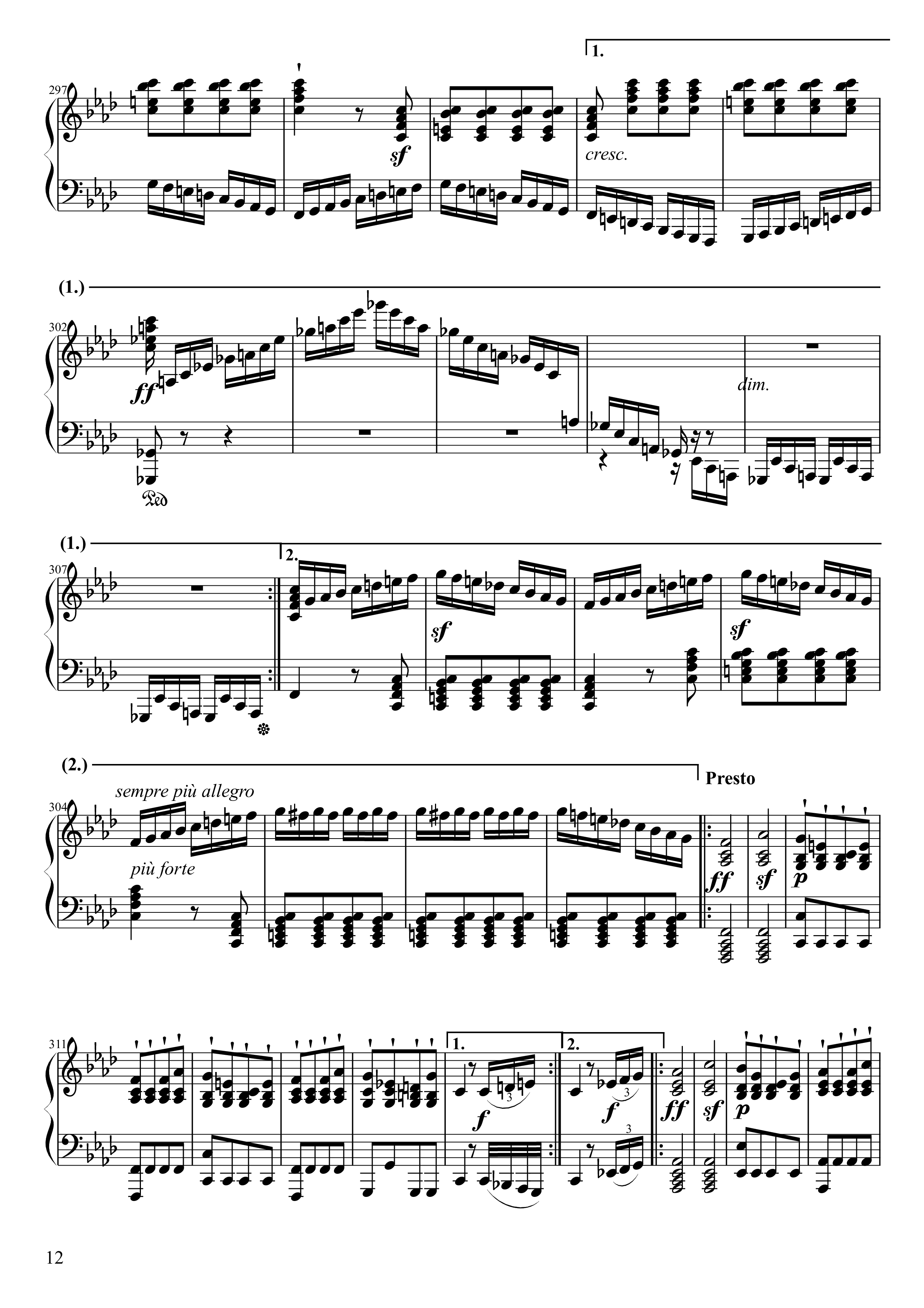 Page 12 of Sheet music PDF Piano Sonate No. 23, Appassionata 3rd Movement - Ludwig van Beethoven