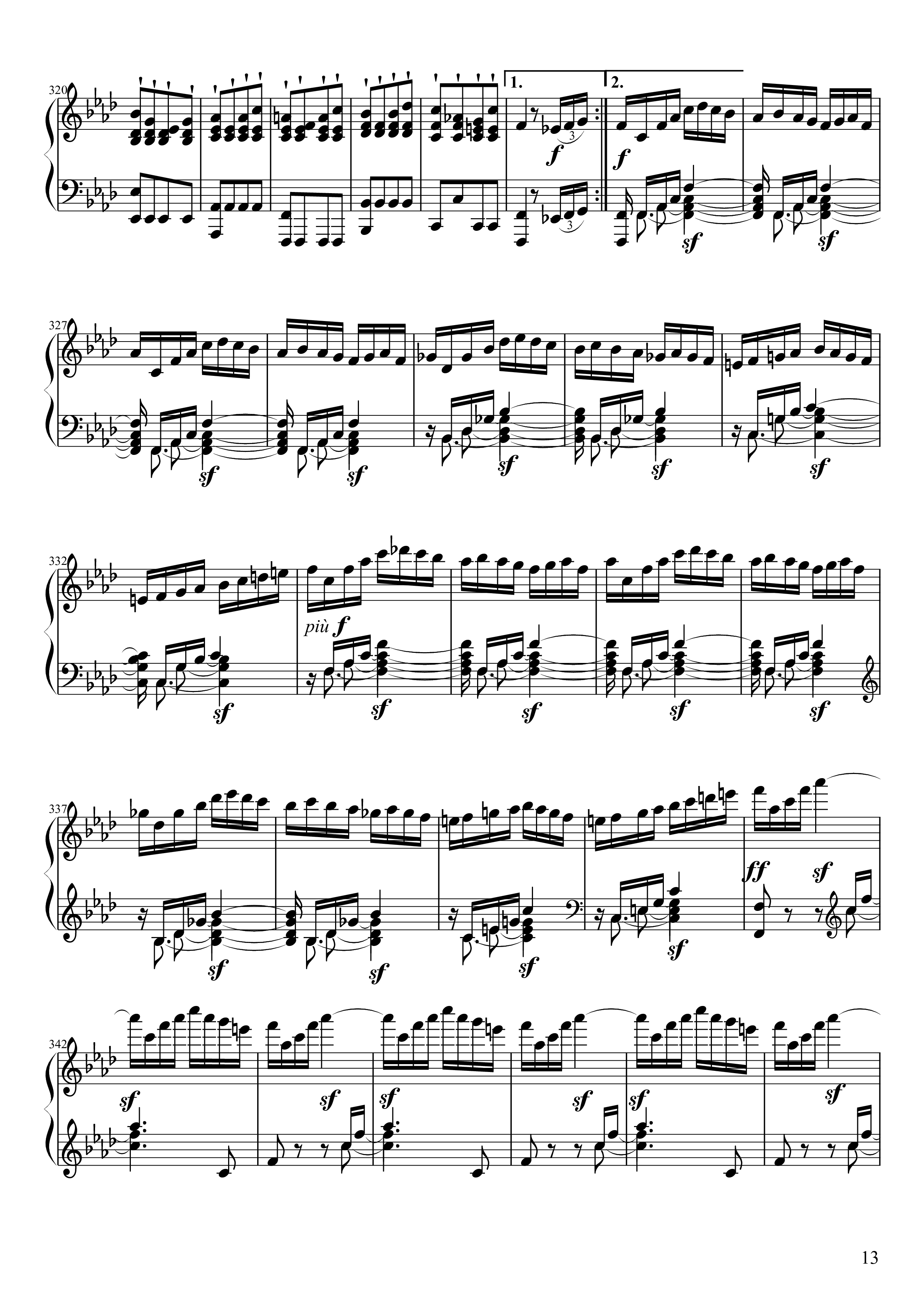 Page 13 of Sheet music PDF Piano Sonate No. 23, Appassionata 3rd Movement - Ludwig van Beethoven