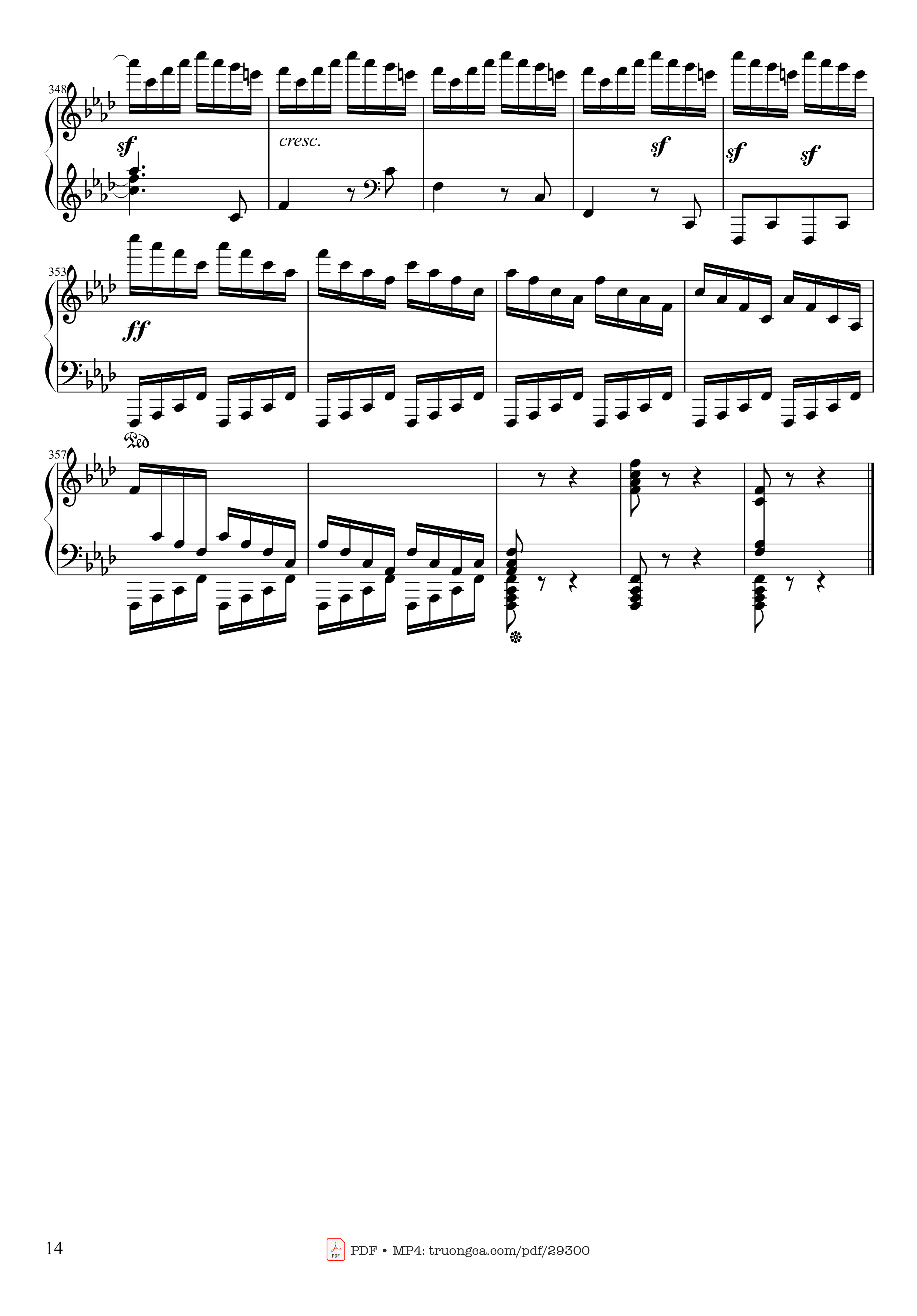 Page 14 of Sheet music PDF Piano Sonate No. 23, Appassionata 3rd Movement - Ludwig van Beethoven