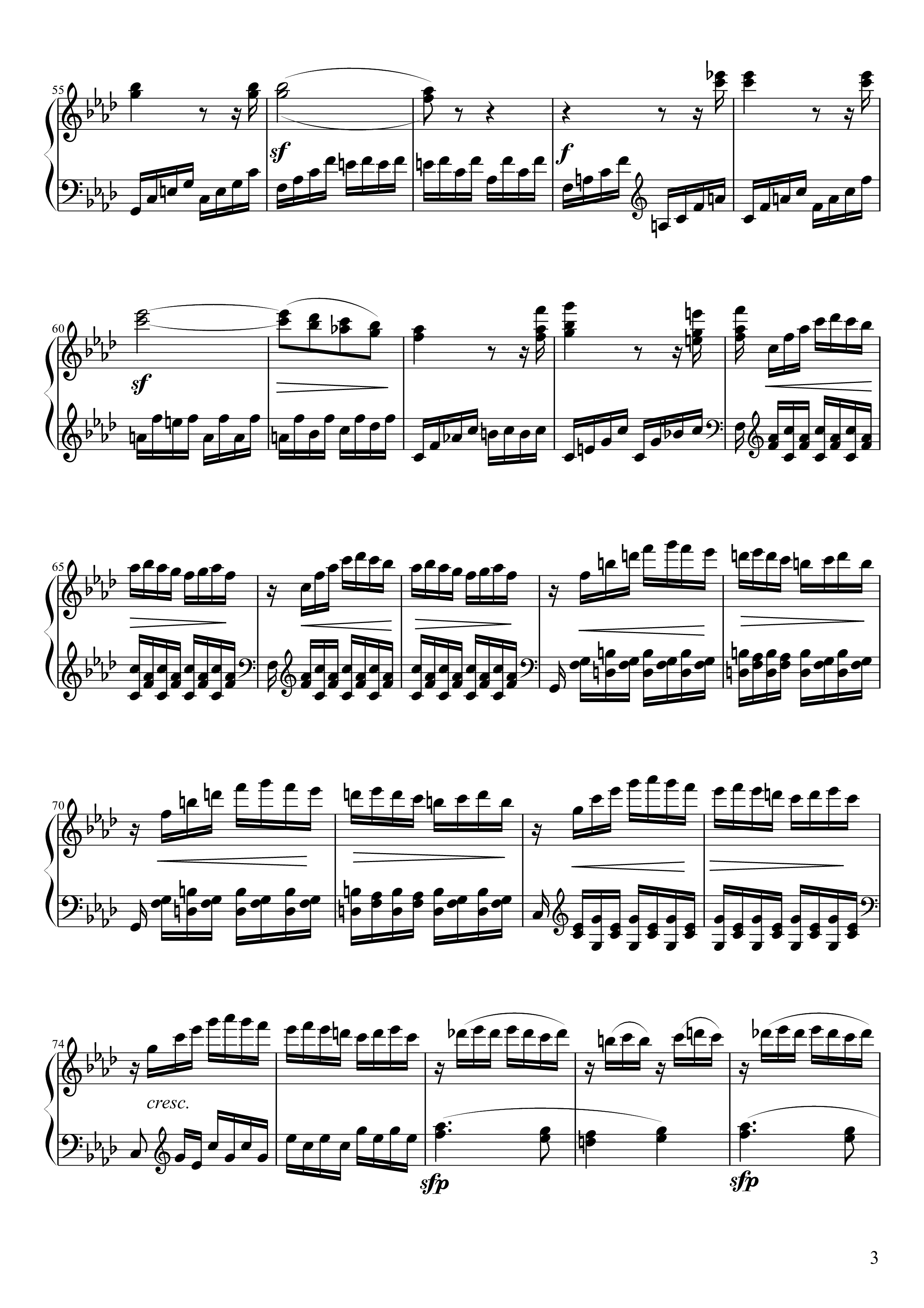 Page 3 of Sheet music PDF Piano Sonate No. 23, Appassionata 3rd Movement - Ludwig van Beethoven