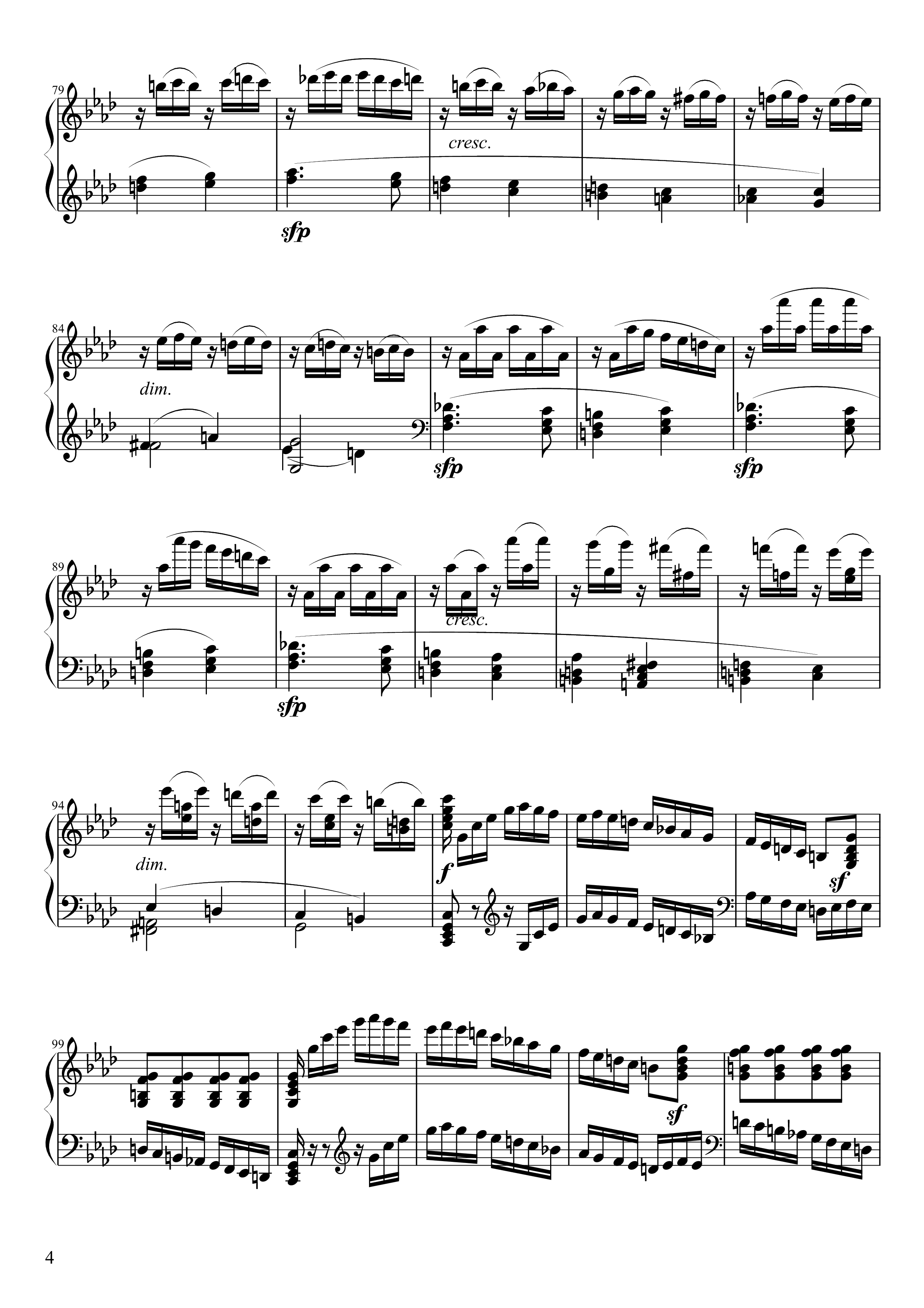 Page 4 of Sheet music PDF Piano Sonate No. 23, Appassionata 3rd Movement - Ludwig van Beethoven