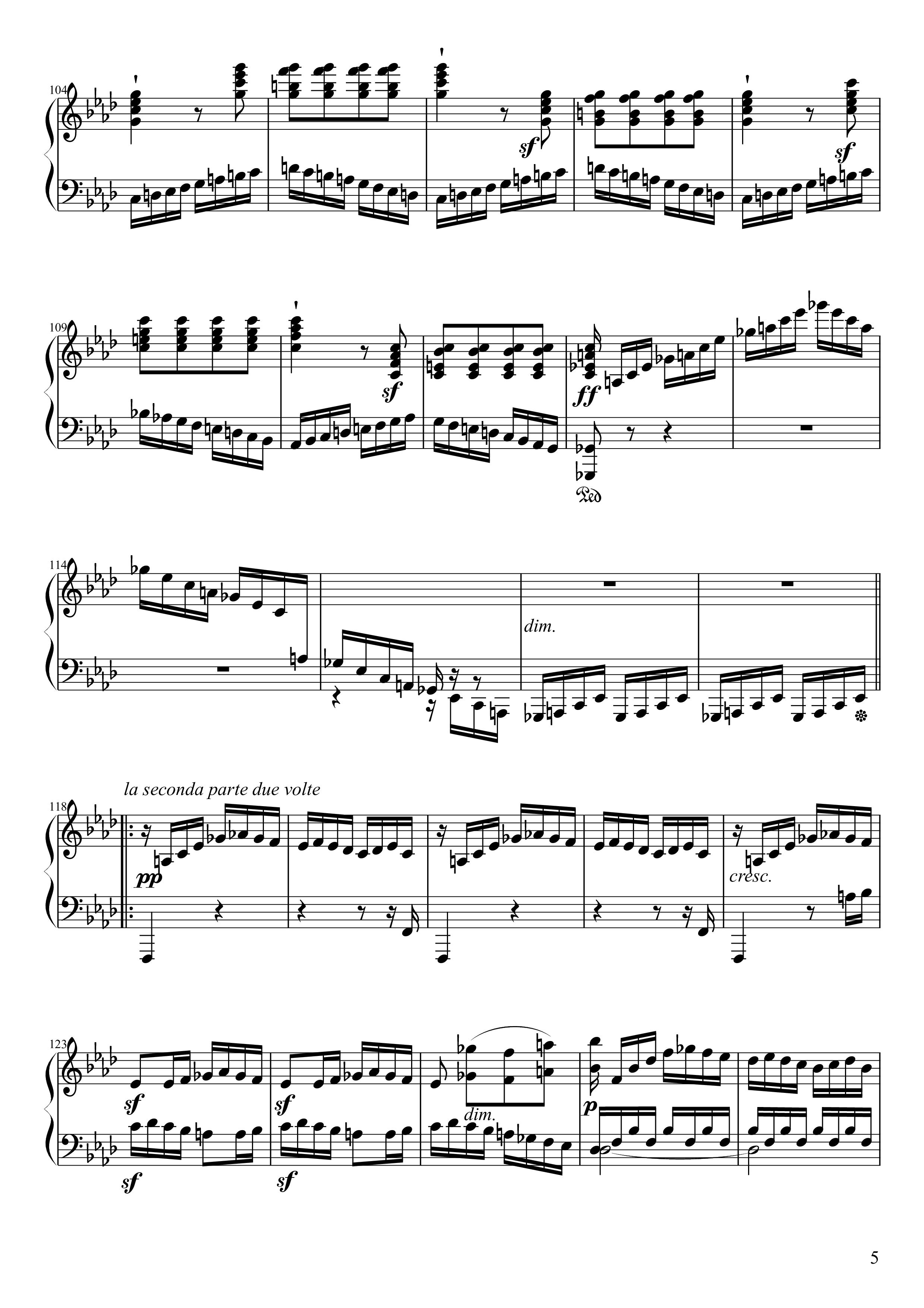 Page 5 of Sheet music PDF Piano Sonate No. 23, Appassionata 3rd Movement - Ludwig van Beethoven
