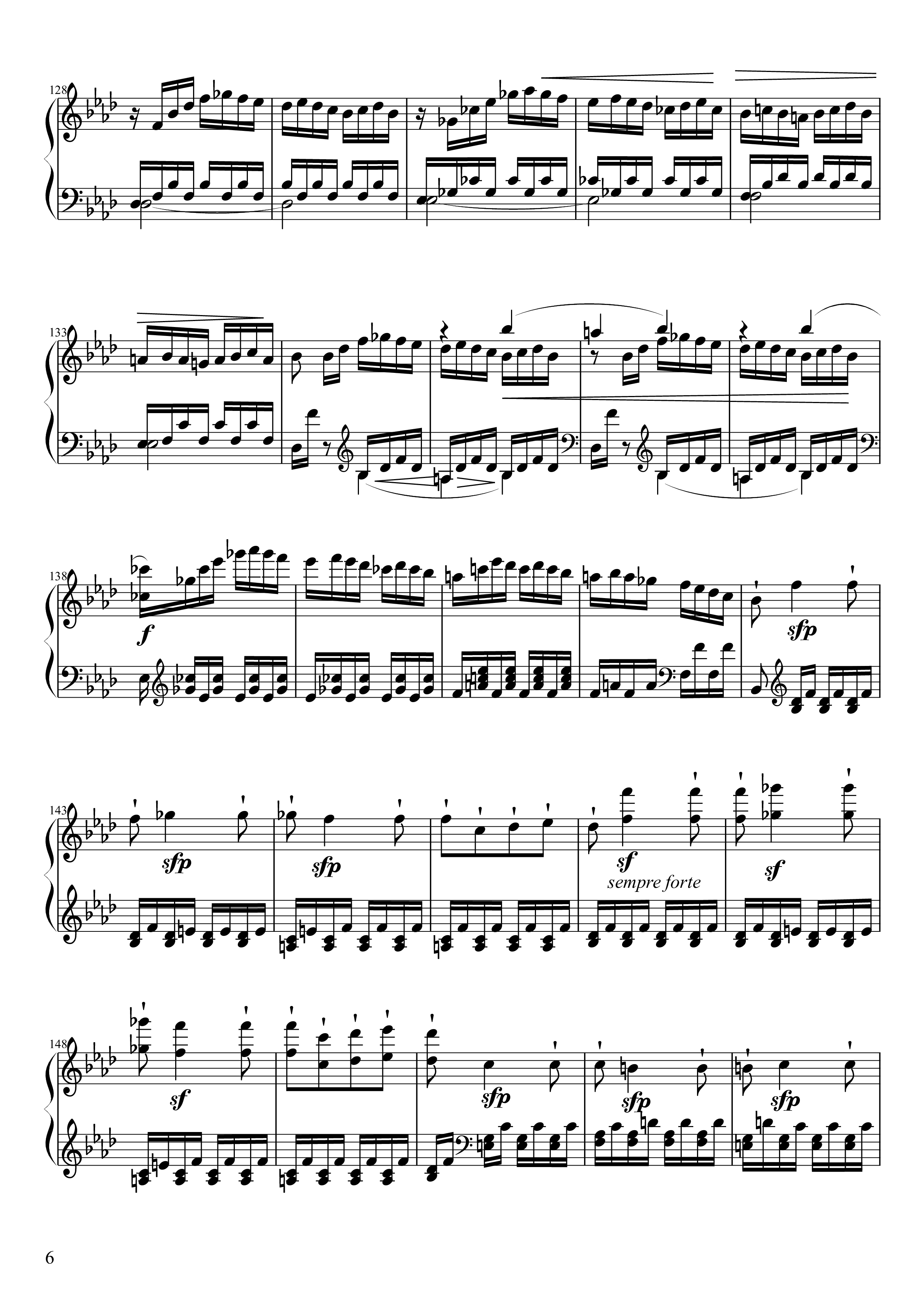 Page 6 of Sheet music PDF Piano Sonate No. 23, Appassionata 3rd Movement - Ludwig van Beethoven