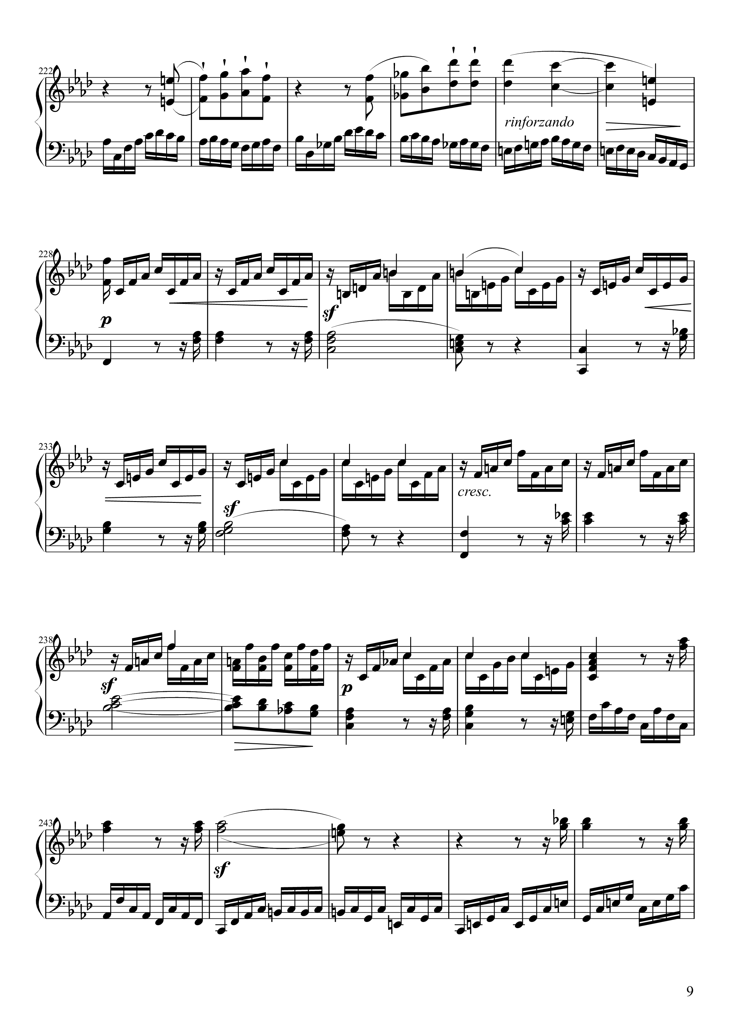 Page 9 of Sheet music PDF Piano Sonate No. 23, Appassionata 3rd Movement - Ludwig van Beethoven