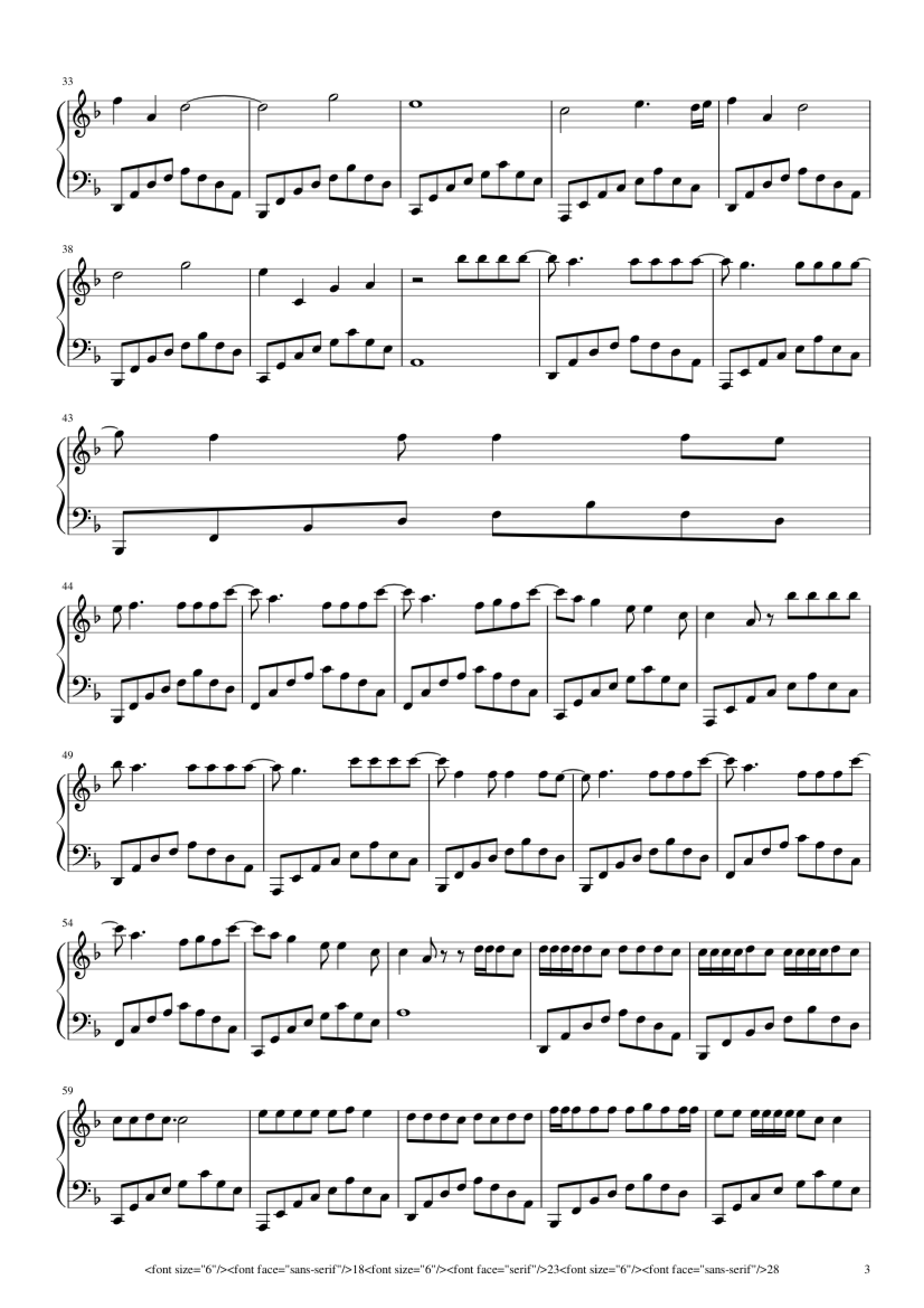 Page 3 of Sheet music PDF Piano Reset Piano - Transcribed by Keung