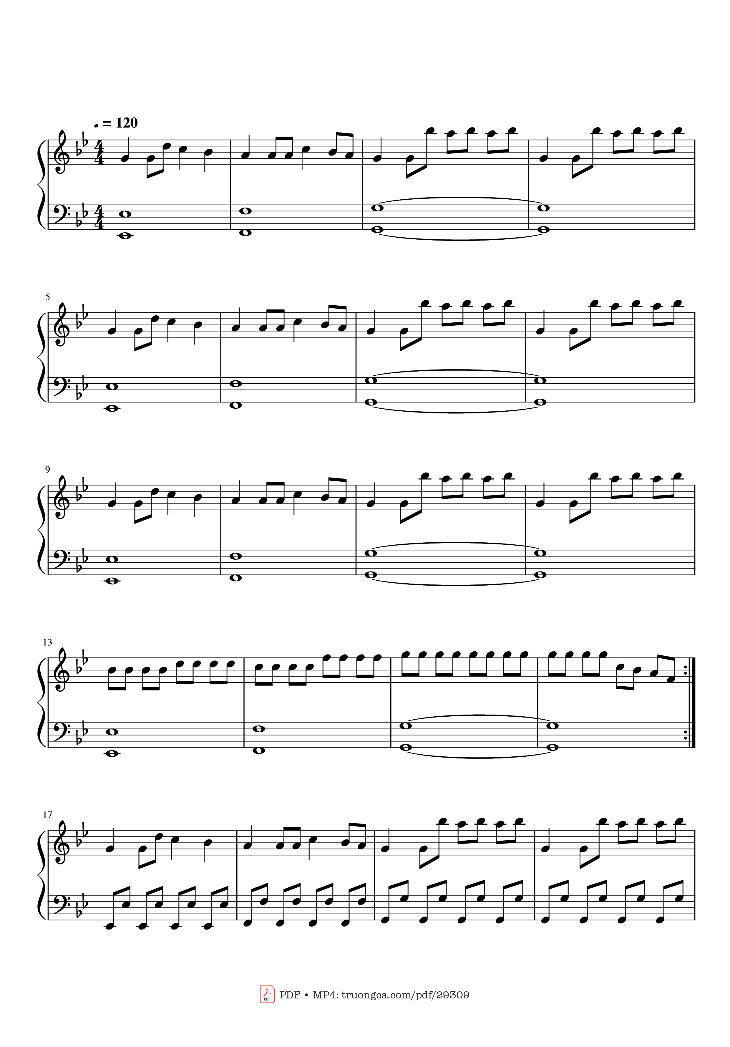 Sheet PDF of Coffin Dance Easy Piano