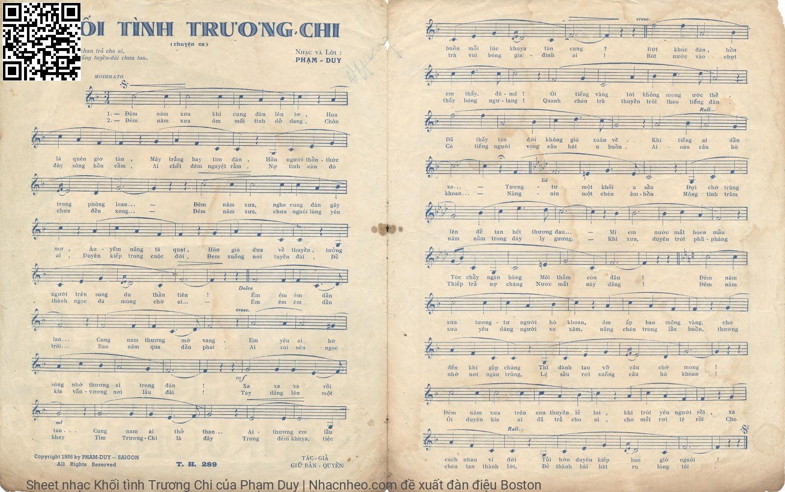 Page 2 of Sheet music PDF Khối tình Trương Chi - Phạm Duy