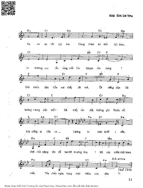 Page 4 of Sheet music PDF Khối tình Trương Chi - Phạm Duy