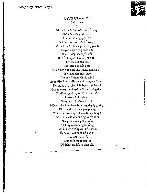 Page 5 of Sheet music PDF Khối tình Trương Chi - Phạm Duy