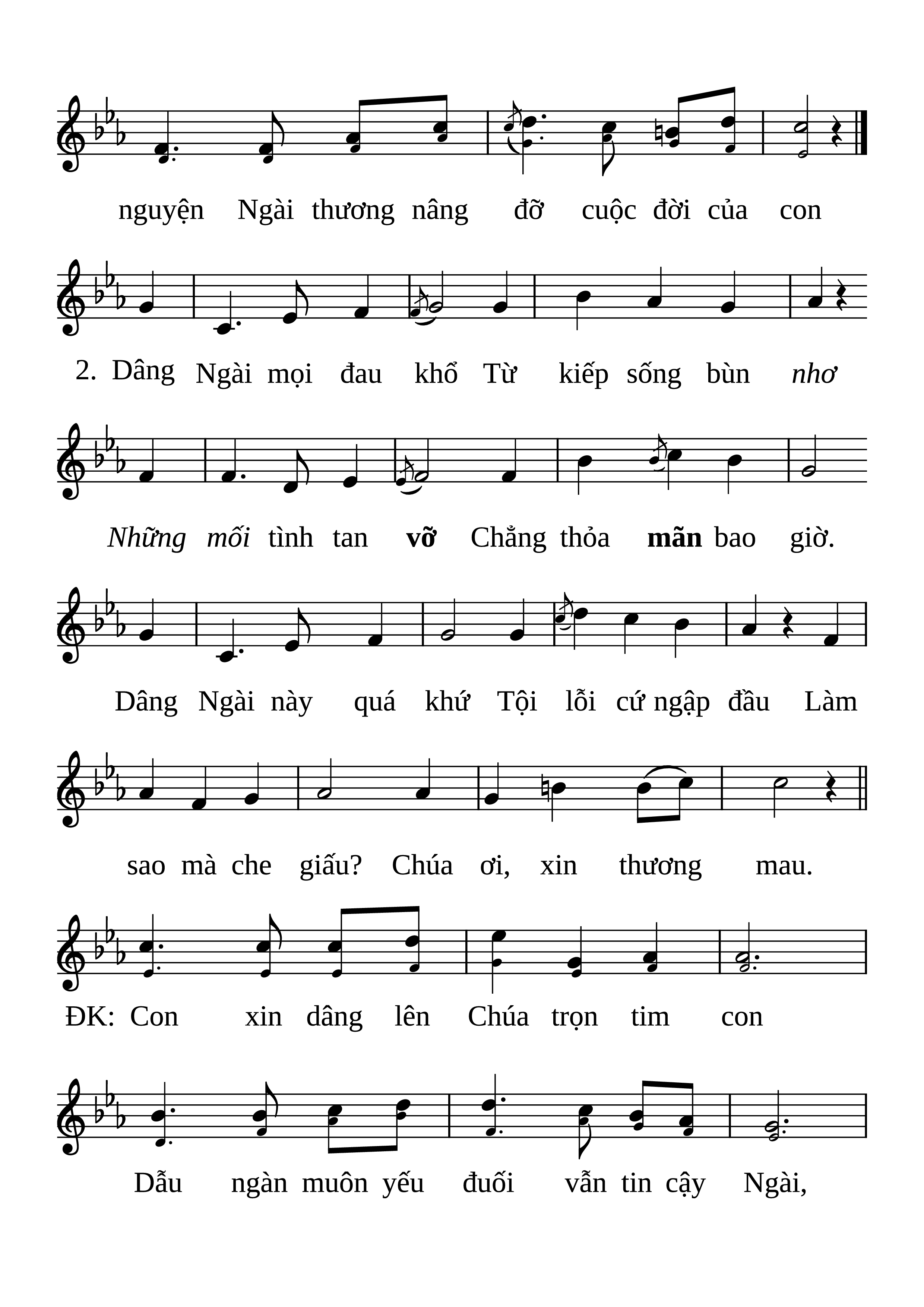 Page 2 of Sheet music PDF Dâng ngài - Trọng Khẩn
