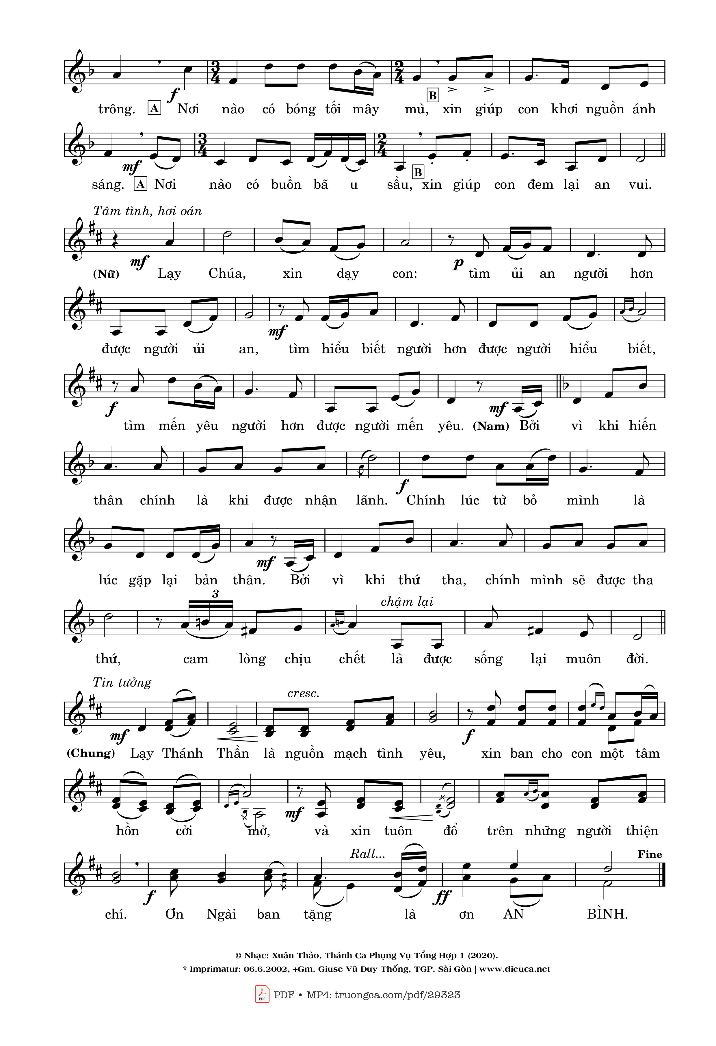 Page 2 of Sheet music PDF Kinh An Bình - Xuân Thảo