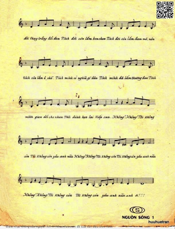Page 3 of Sheet music PDF Không - Nguyễn Ánh 9