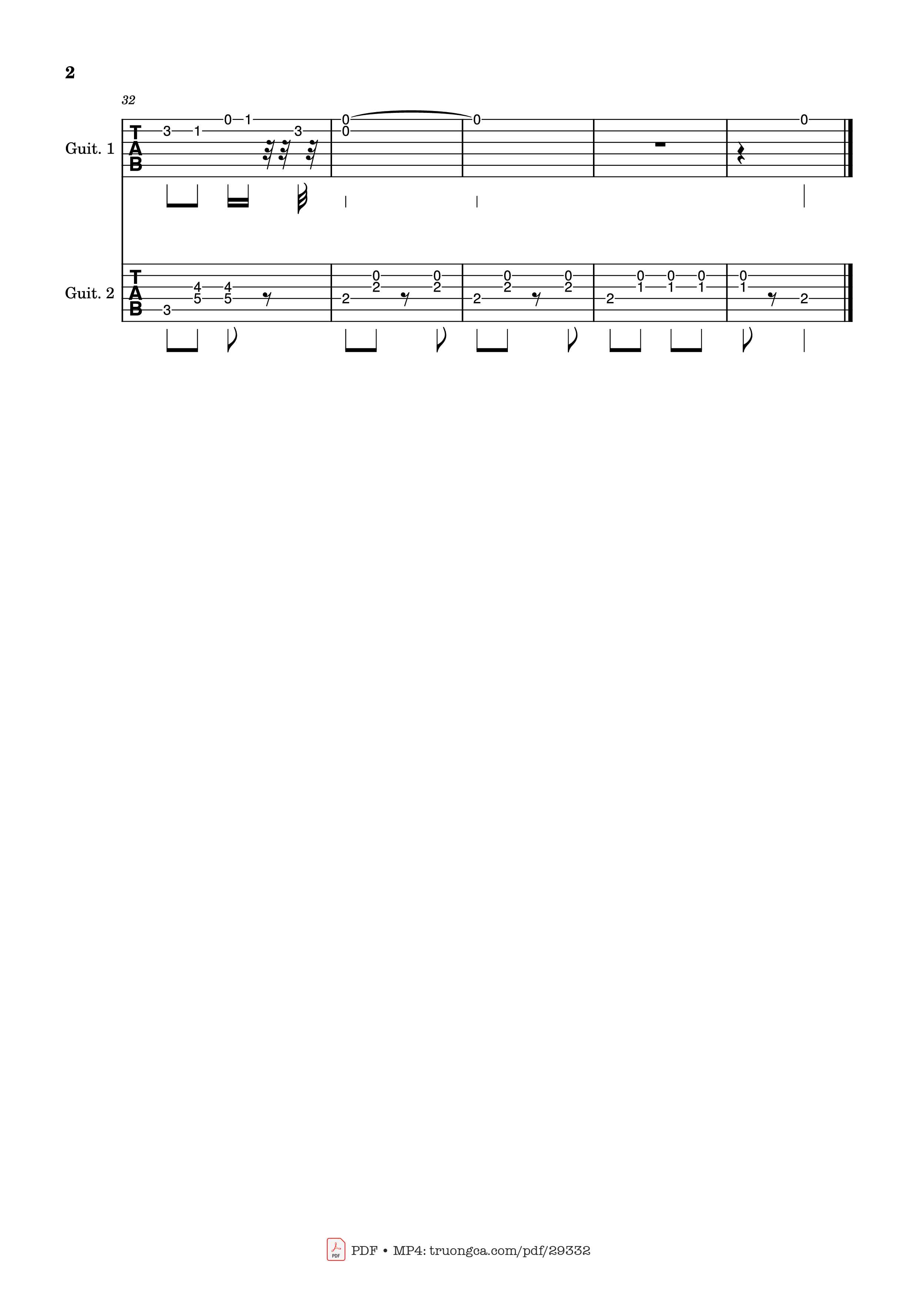 Page 2 of Sheet music PDF Guitar Tab Lost Woods Guitar TAB - Koji Kondo/ Agustin Montoya