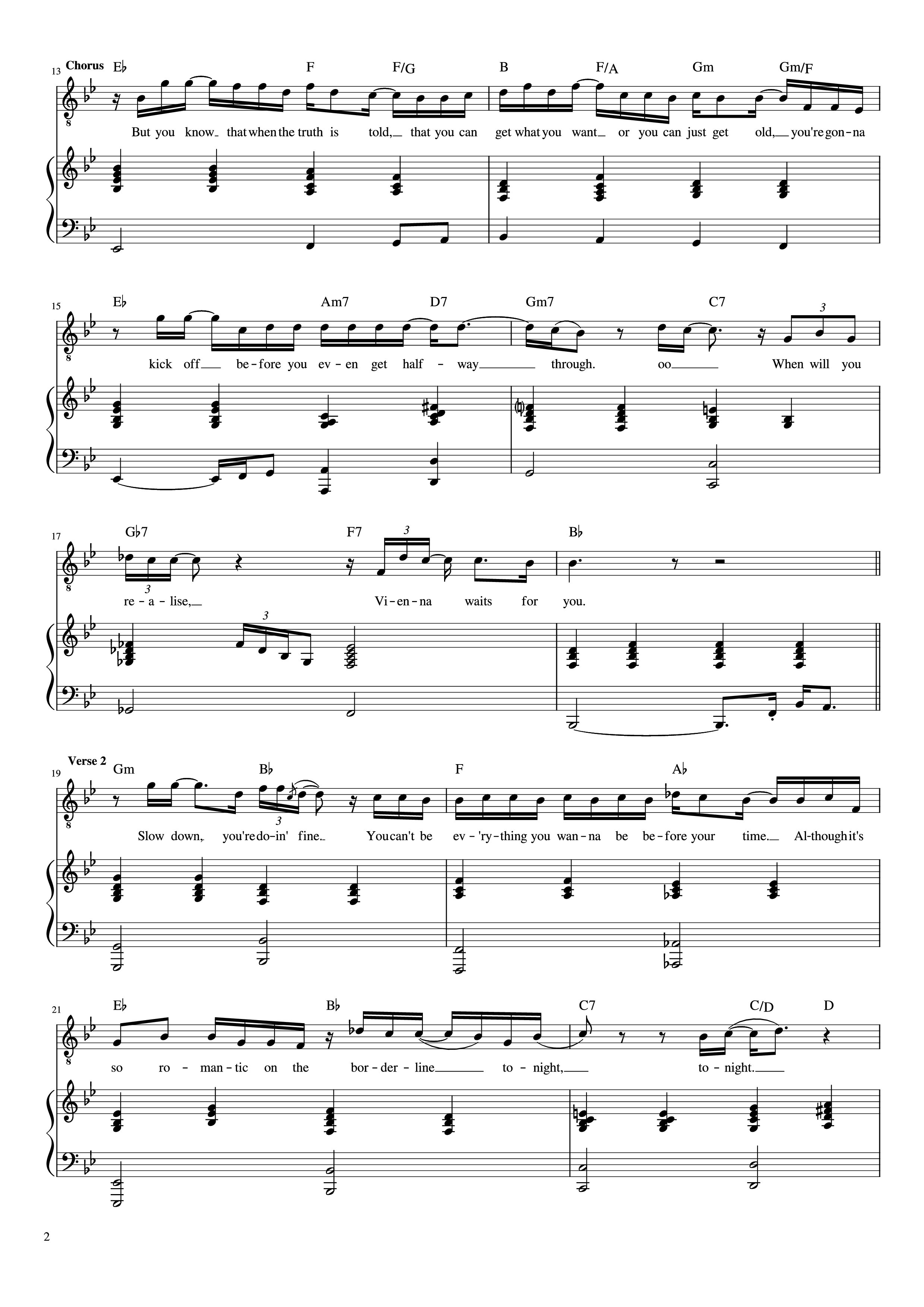 Page 2 of Sheet music PDF Piano Vienna Piano - Words and Music by