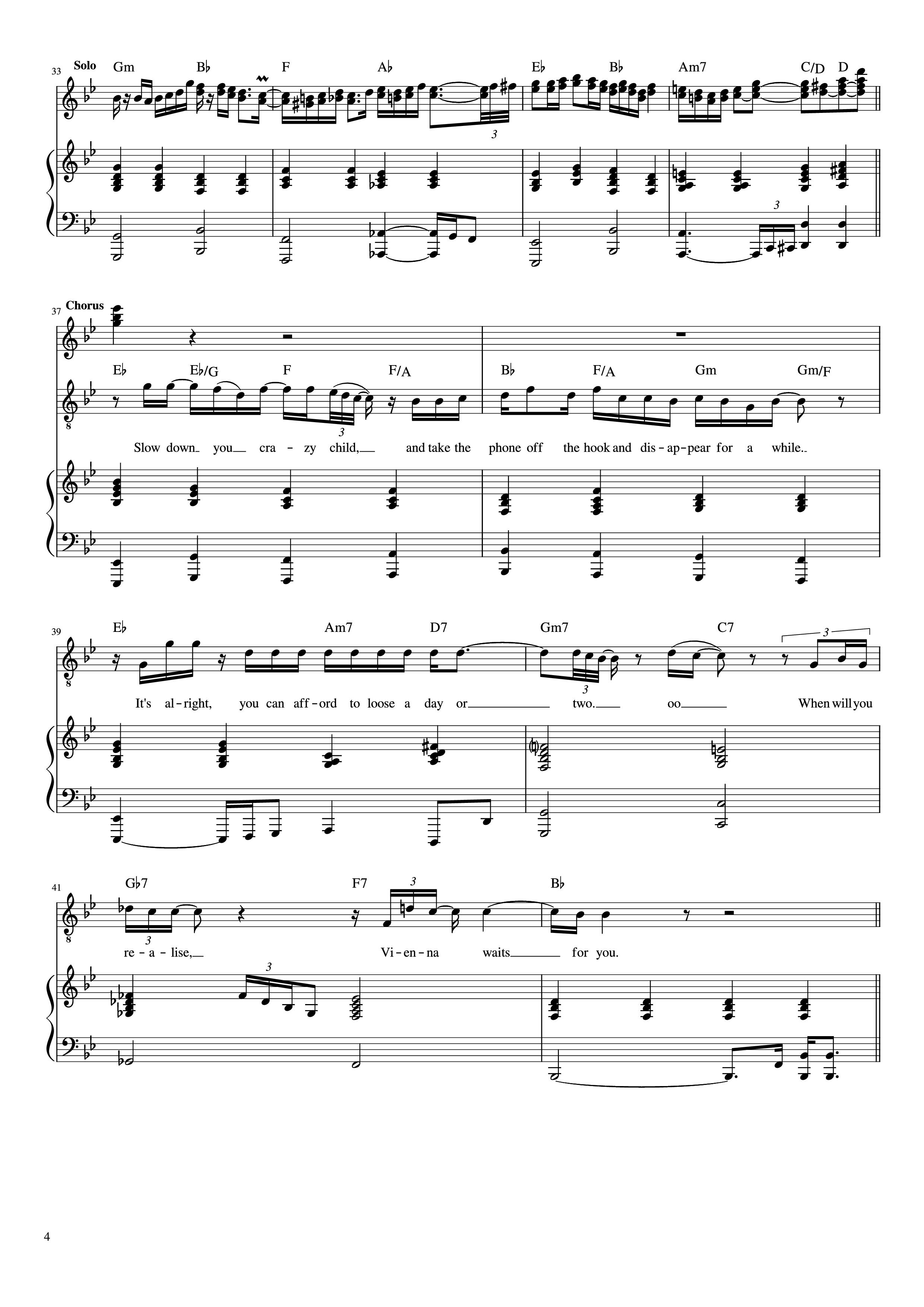 Page 4 of Sheet music PDF Piano Vienna Piano - Words and Music by