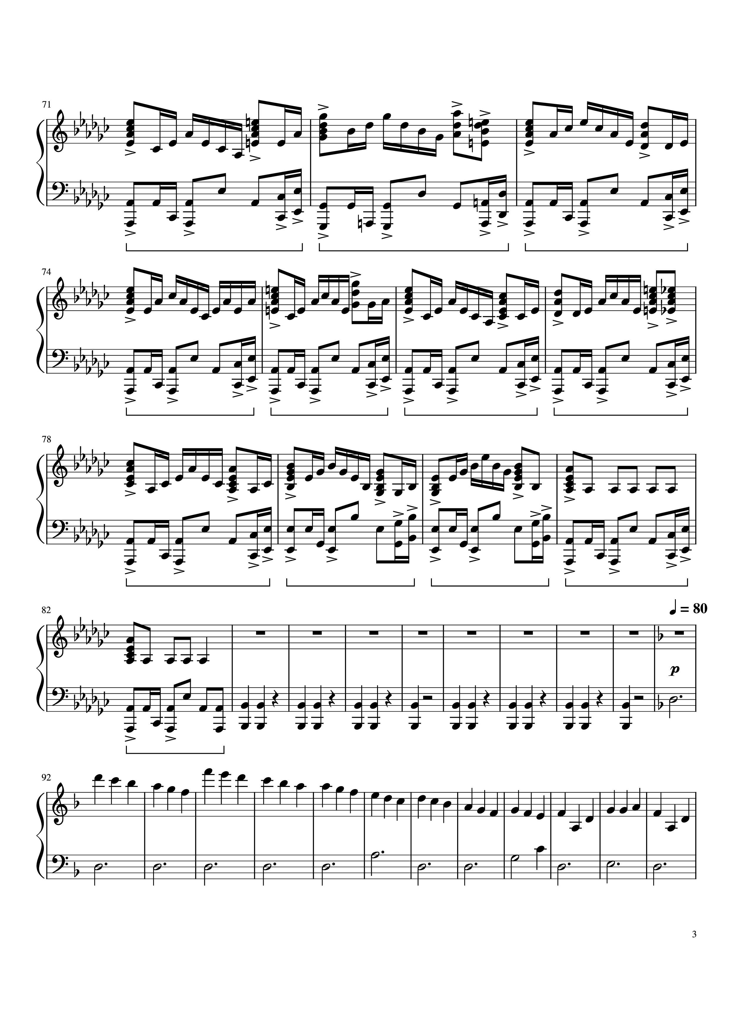 Page 3 of Sheet music PDF Piano Davy Jones Theme Piano - Undefined