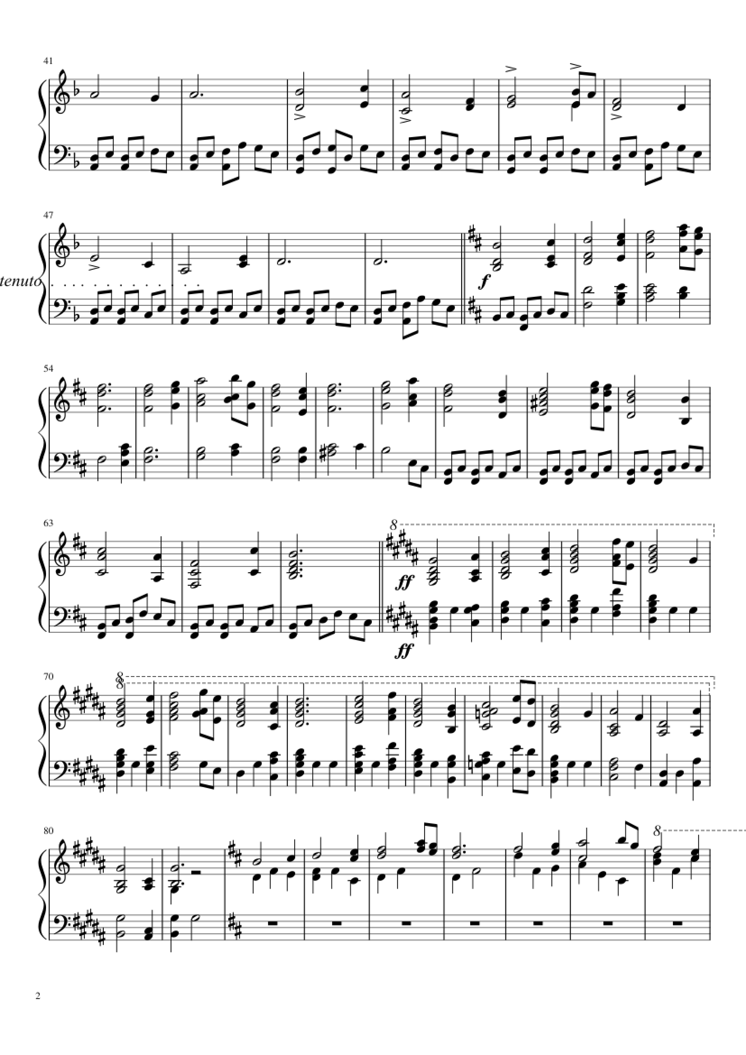 Page 2 of Sheet music PDF Piano Davy Jones Theme Piano - Hanz Zimmer