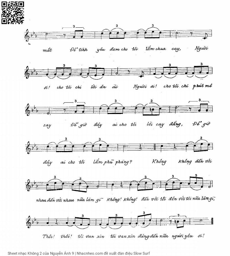Page 2 of Sheet music PDF Không 2 - Nguyễn Ánh 9