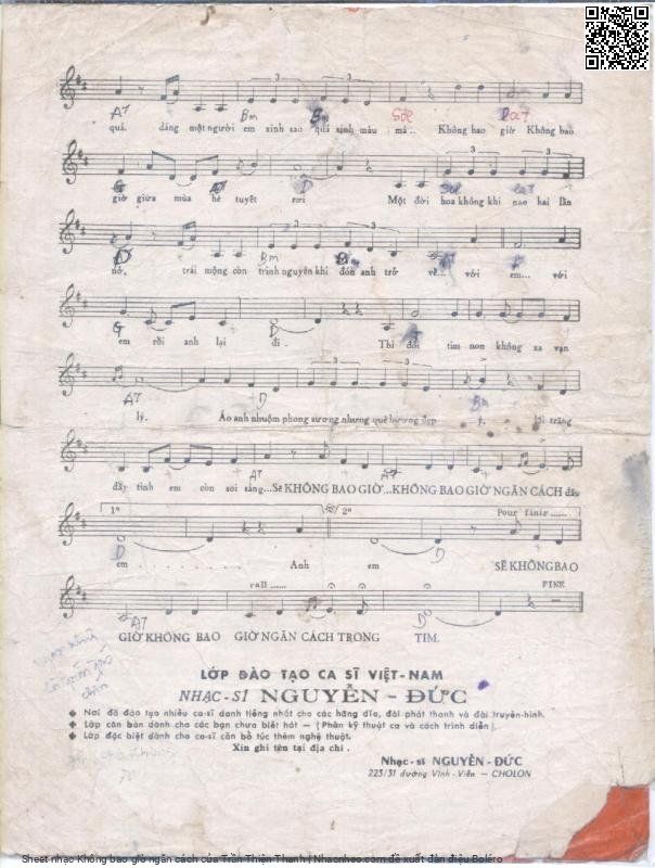 Page 3 of Sheet music PDF Không bao giờ ngăn cách - Trần Thiện Thanh