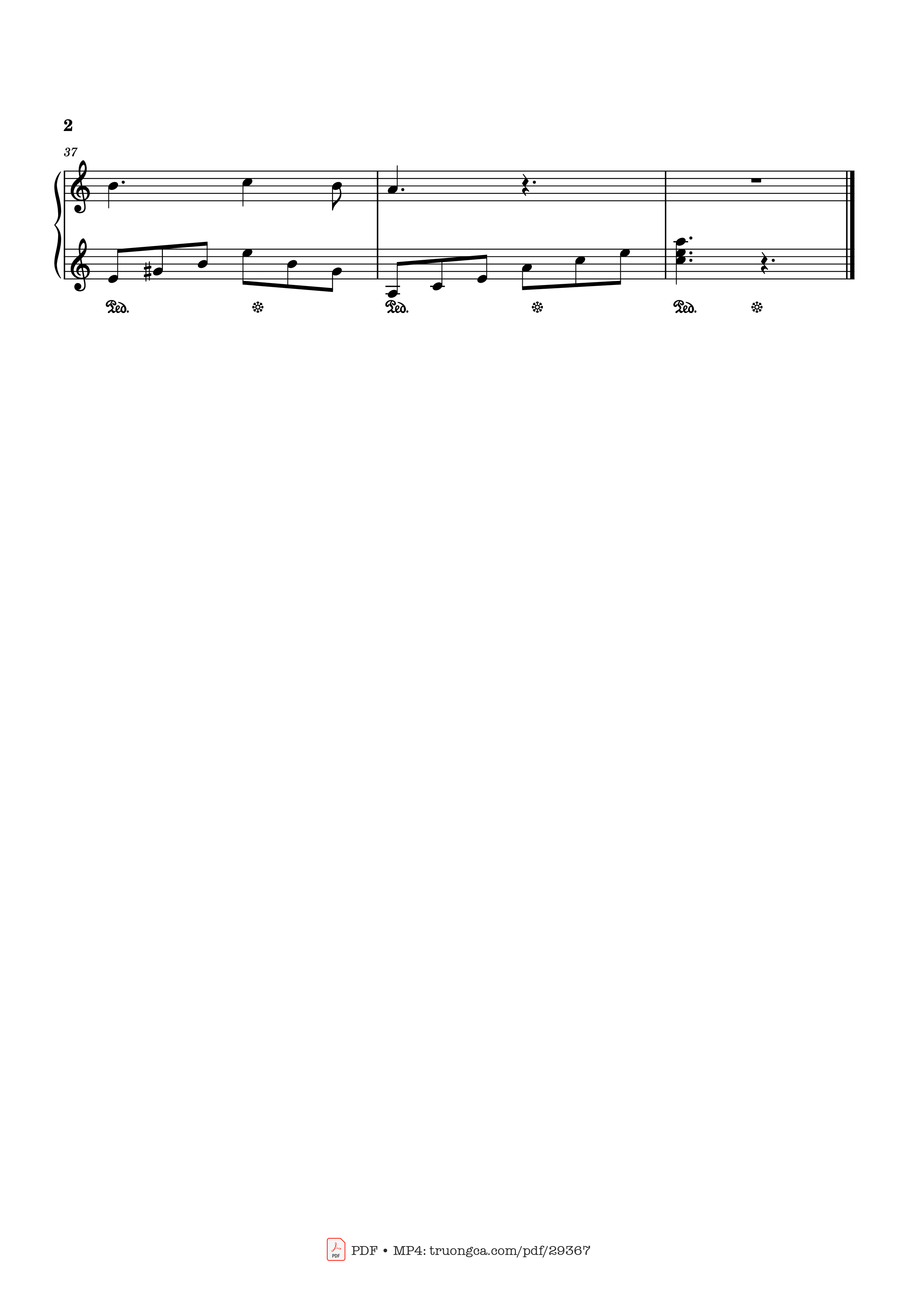Page 2 of Sheet music PDF Piano Ván Bài lật ngửa Piano - Thanh Tùng