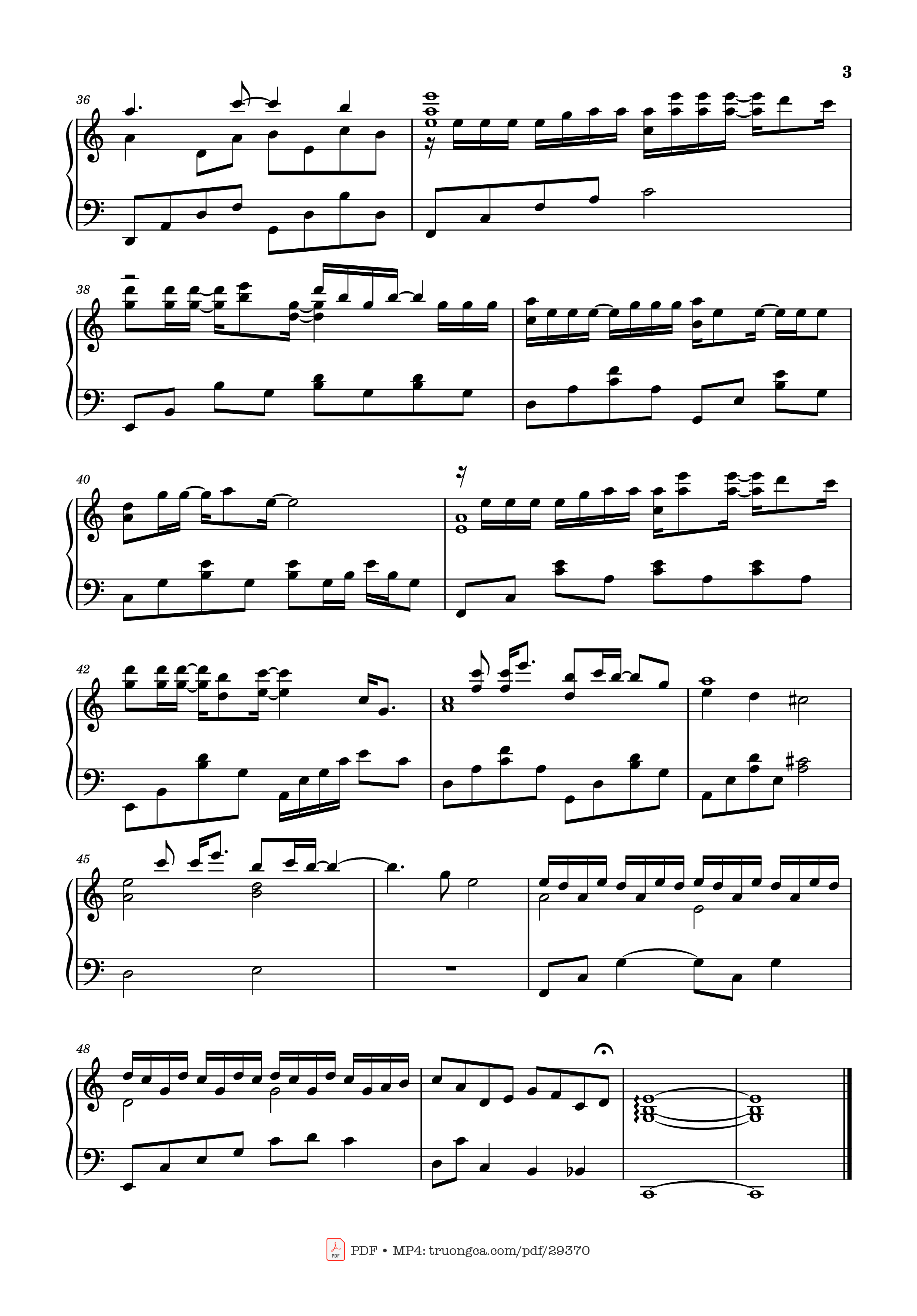 Page 3 of Sheet music PDF Piano 时光洪流 Piano (Dòng thác thời gian) - 程响