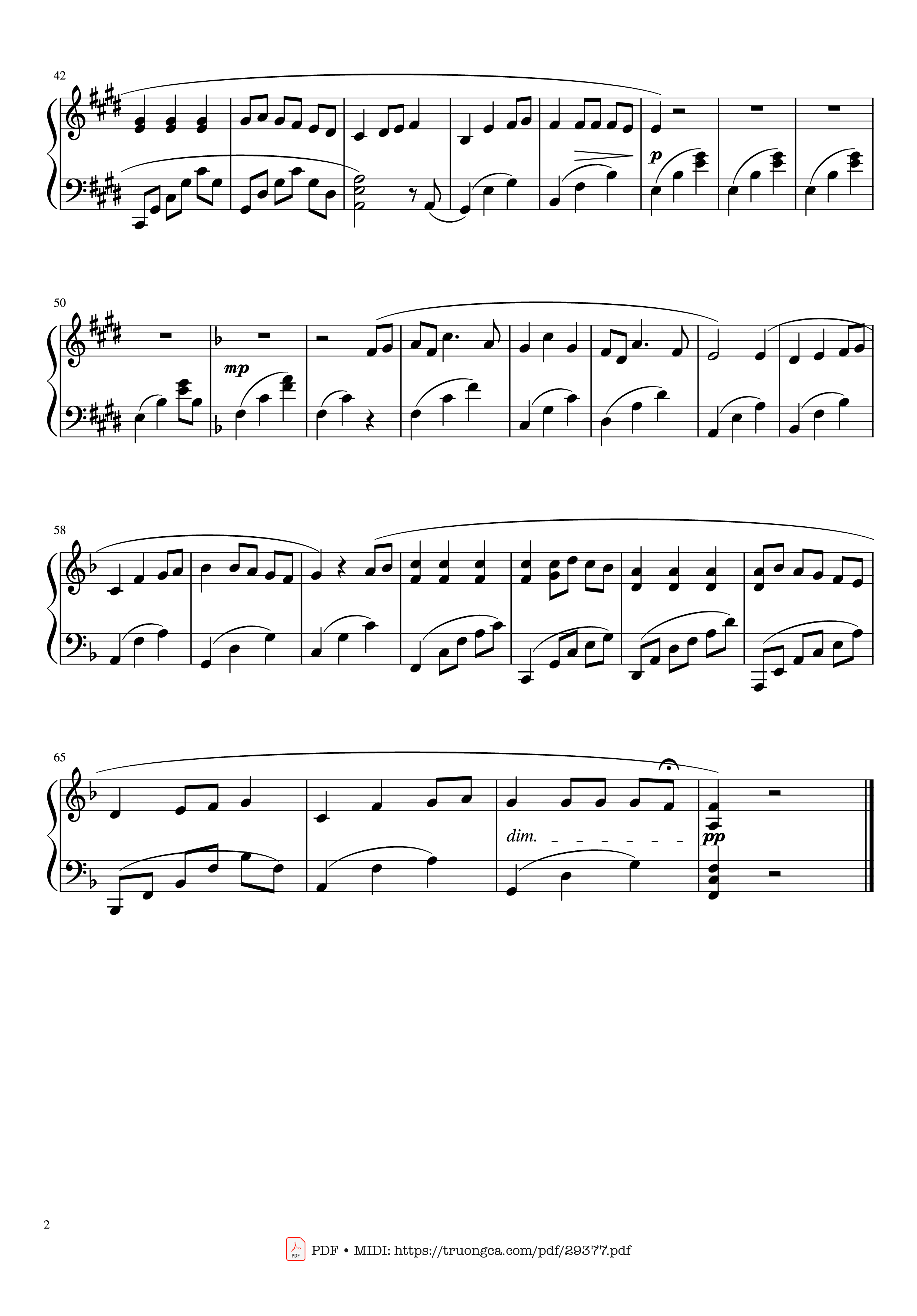 Page 2 of Sheet music PDF Piano Always With Me Piano - Arr. by Lucas Masarczyk