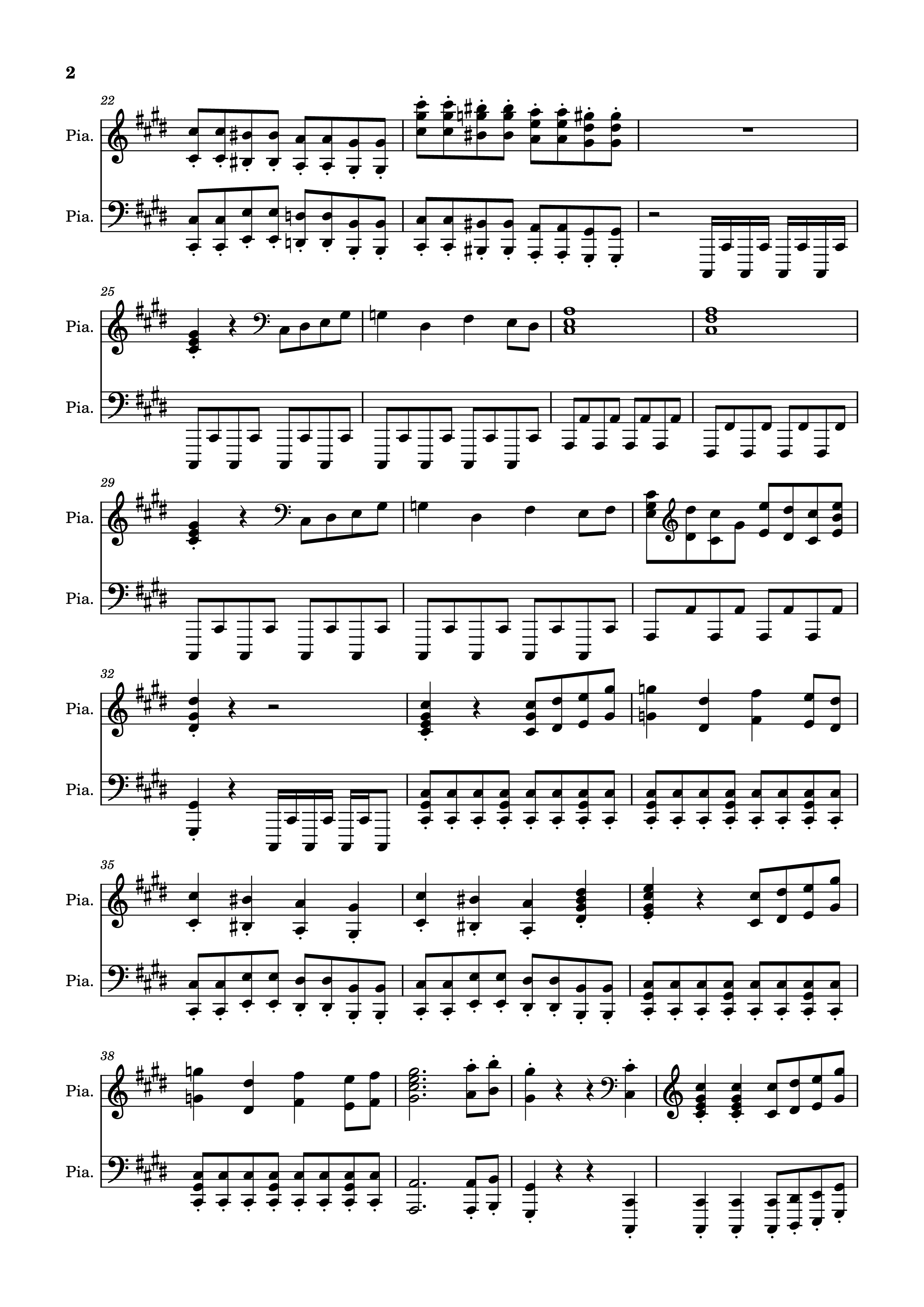 Page 2 of Sheet music PDF Piano Geometry Dash - Skeletal Shenanigans Piano - Undefined