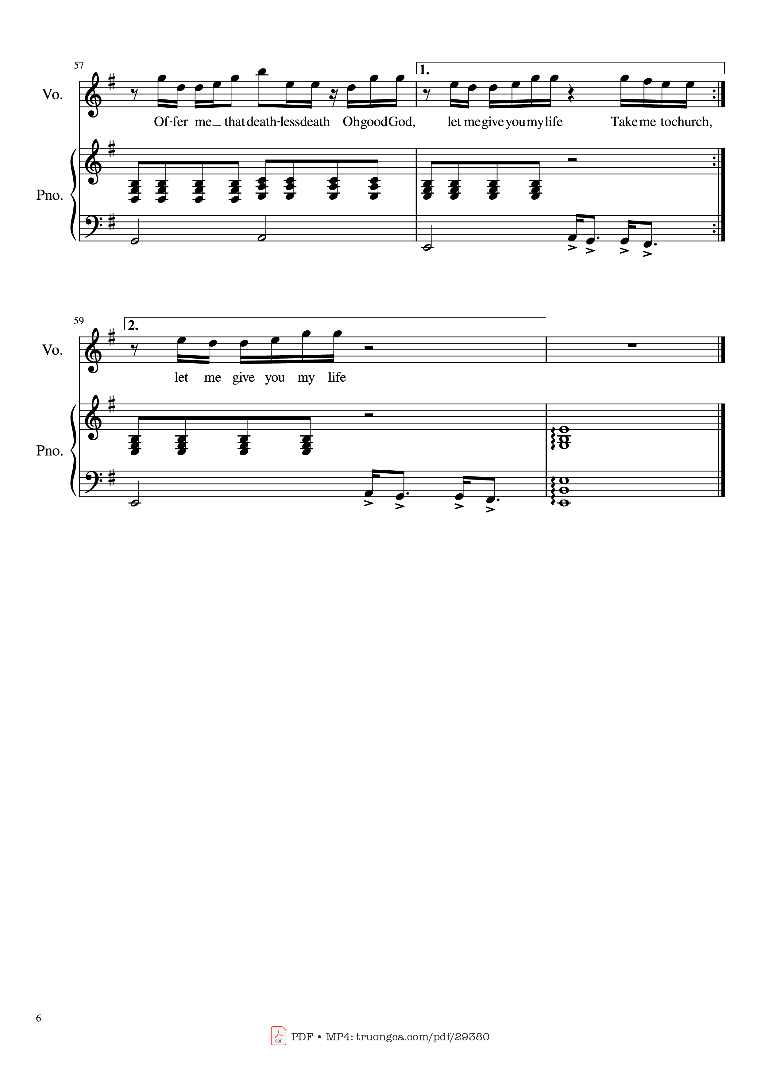 Page 6 of Sheet music PDF Piano Take Me To Church Piano - Hozier