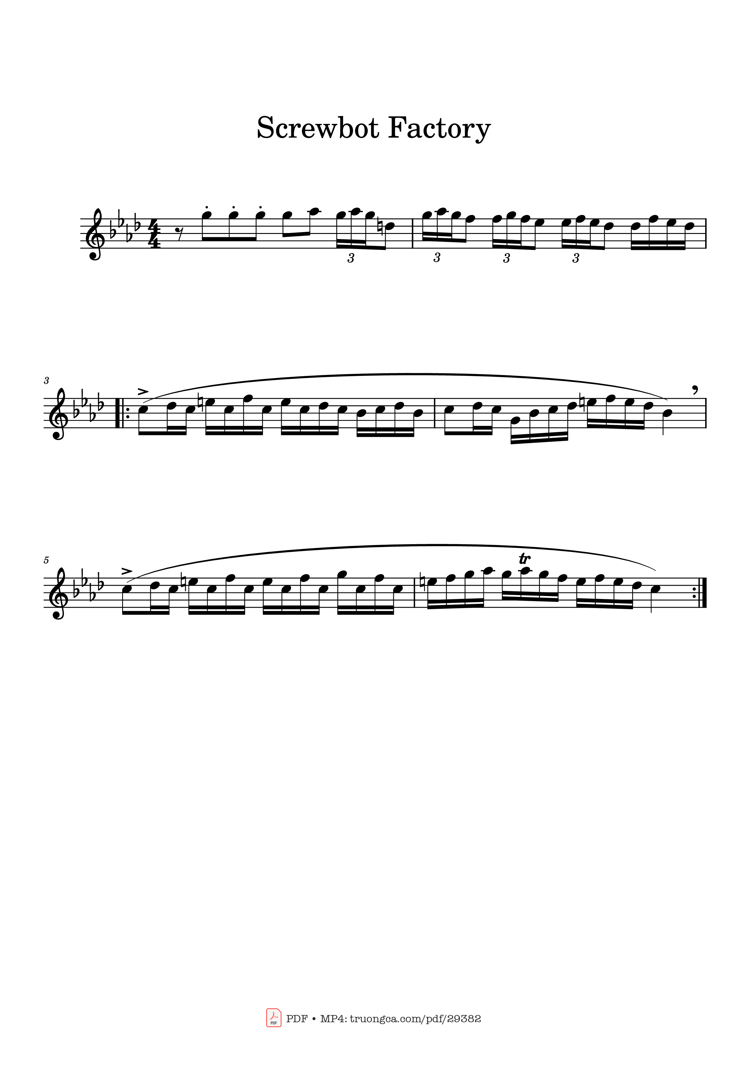 Sheet PDF of Screwbot Factory