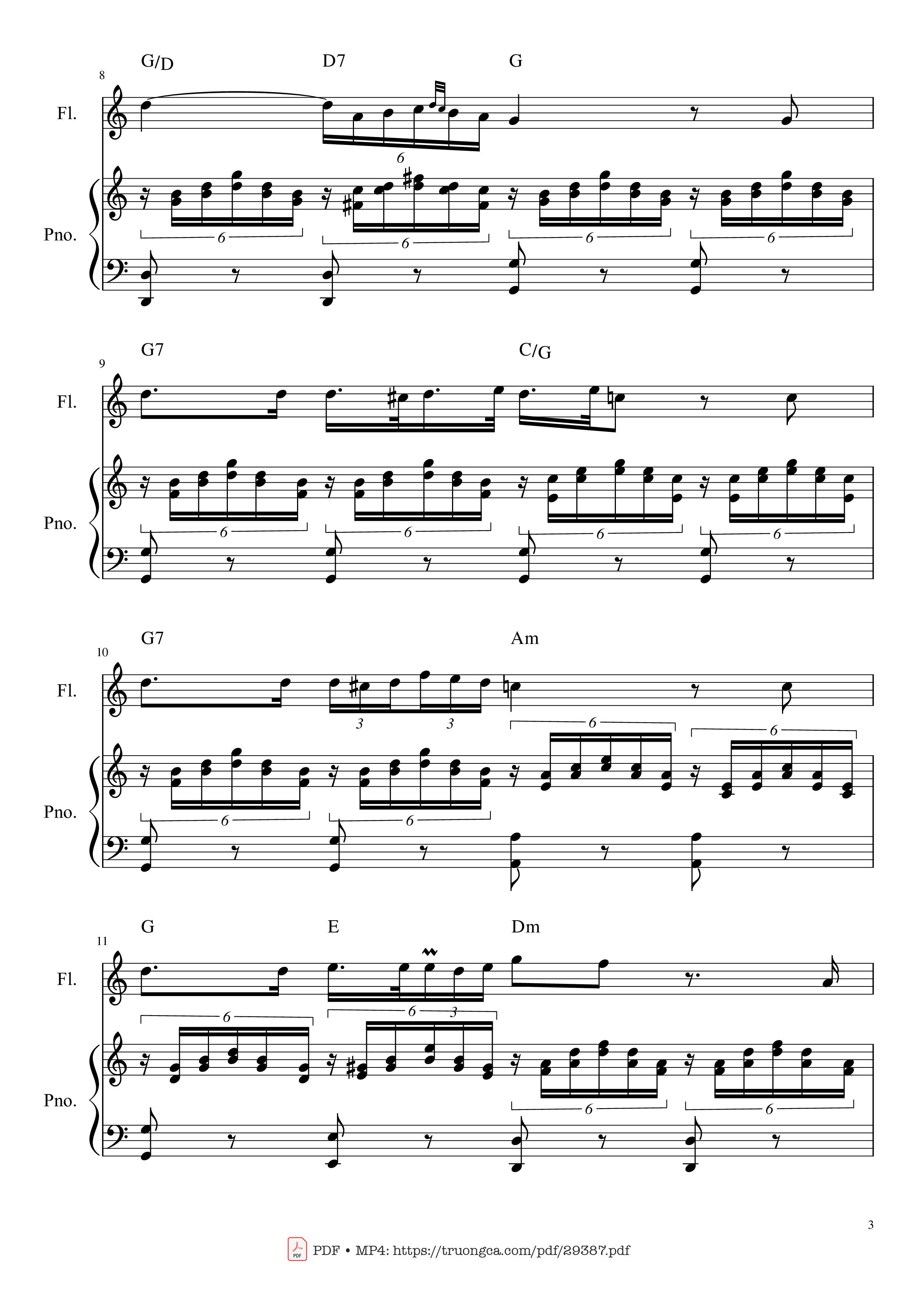 Page 3 of Sheet music PDF Piano Ave Maria Piano - Franz Schubert