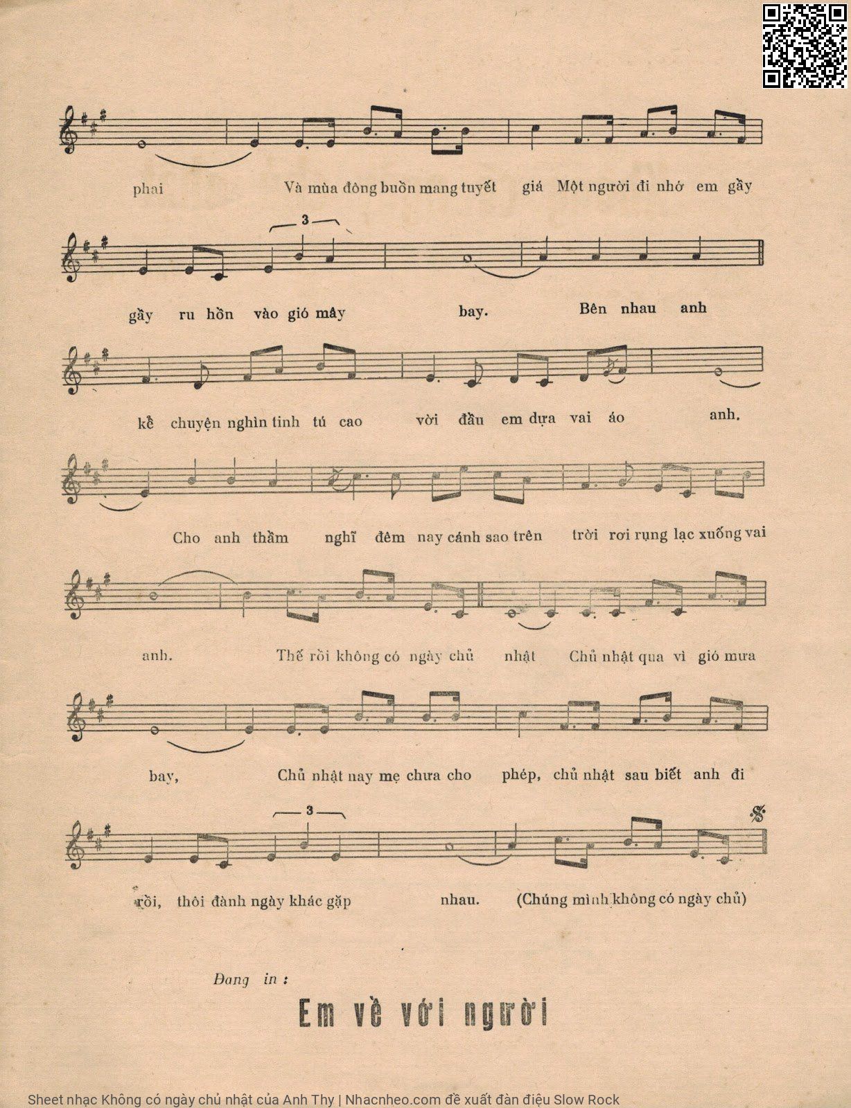 Page 3 of Sheet music PDF Không có ngày chủ nhật - Anh Thy