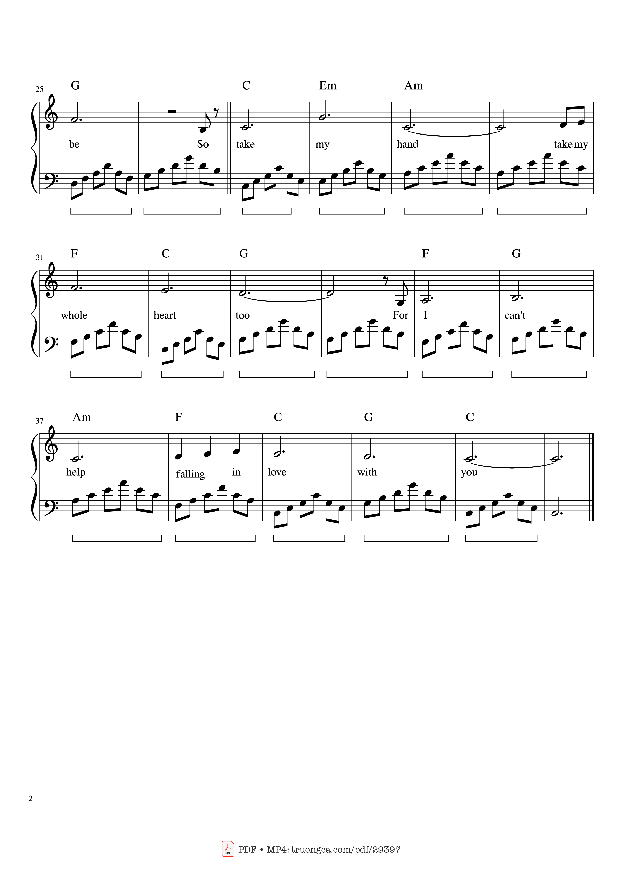Page 2 of Sheet music PDF Piano Can