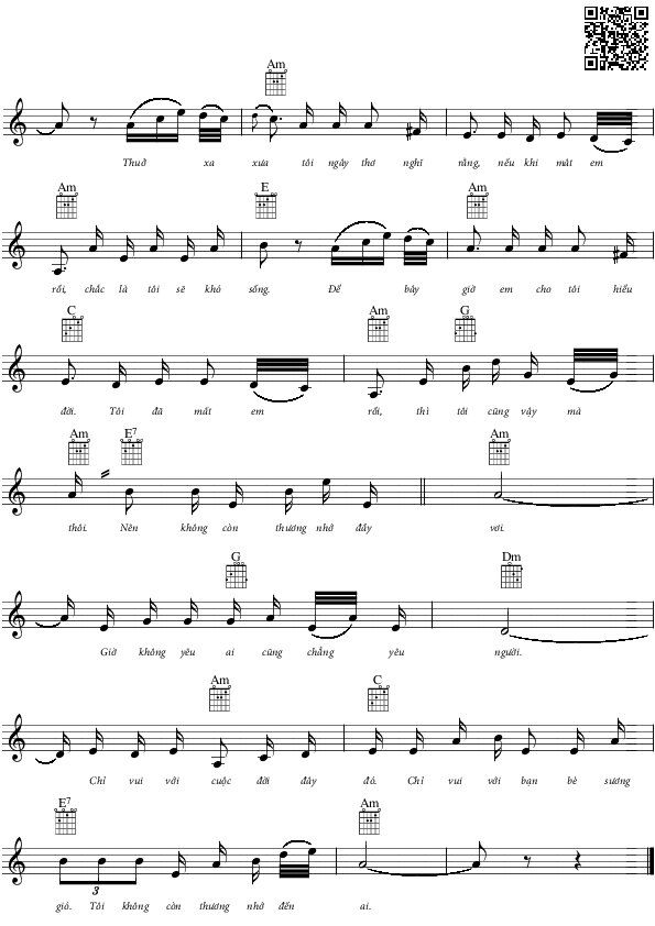 Page 6 of Sheet music PDF Không còn nhớ người yêu - Vinh Sử