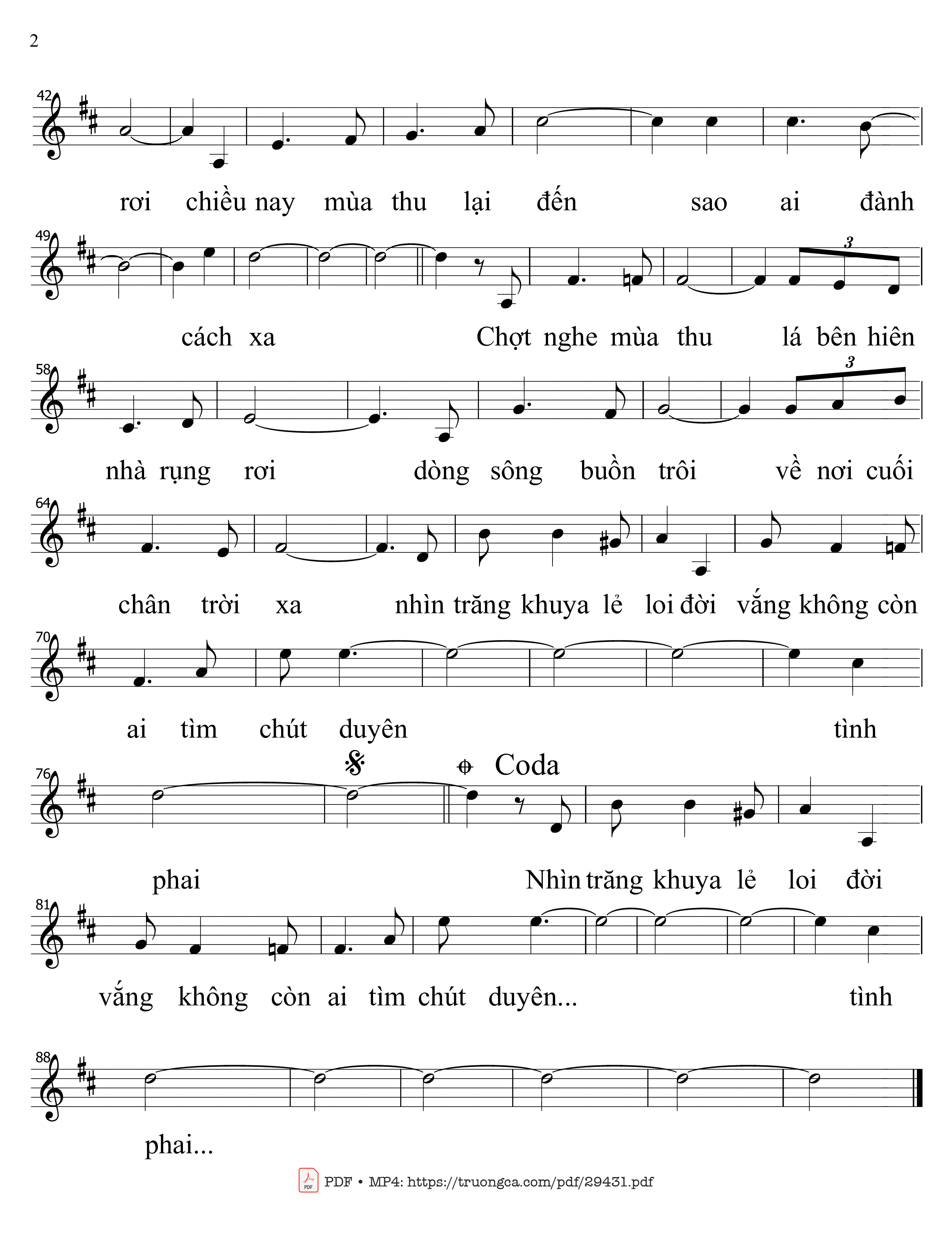 Page 2 of Sheet music PDF Chút duyên tình phai - Nguyễn Hoàng Đô