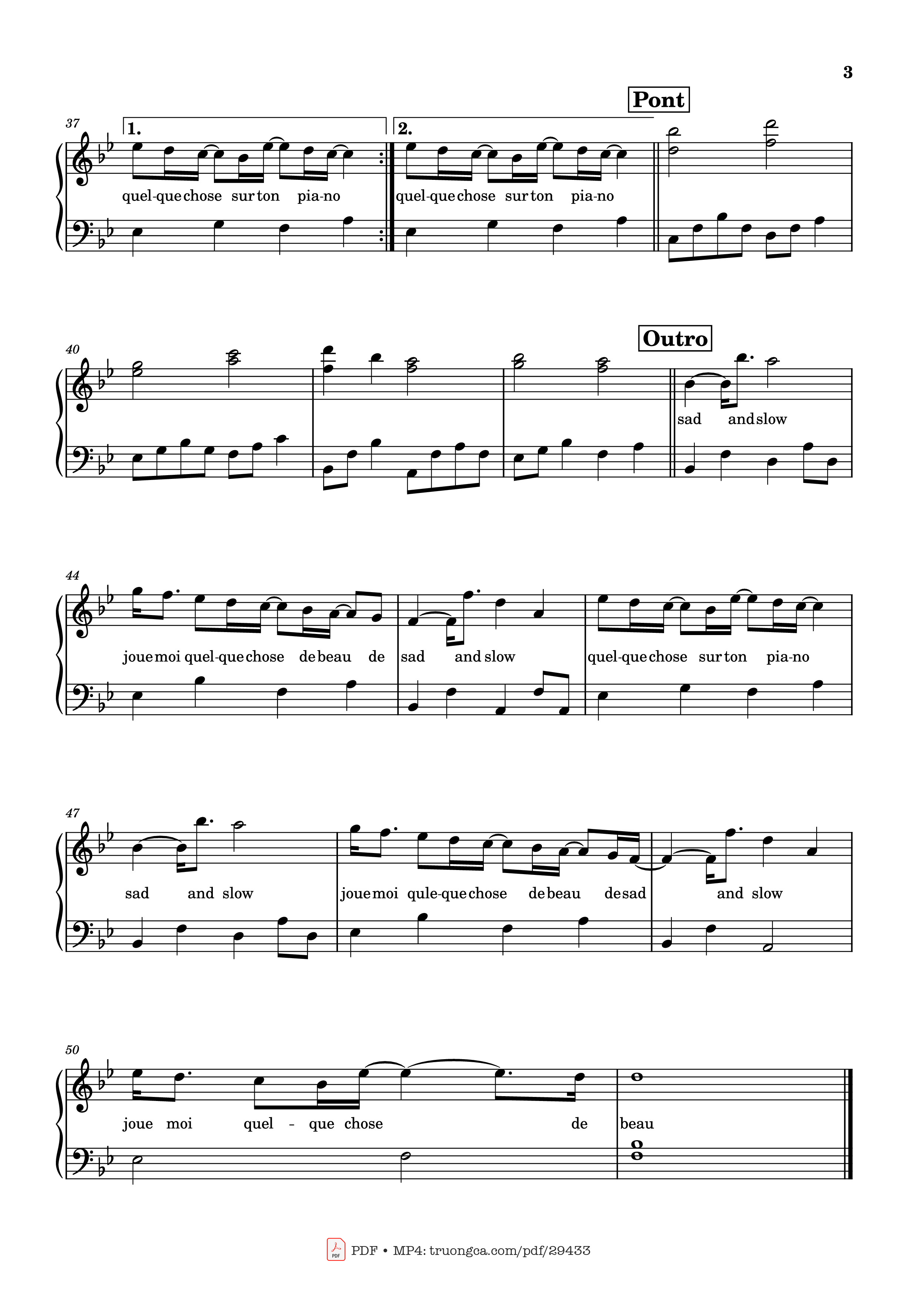 Page 3 of Sheet music PDF Piano Sad And Slow Piano - Clara Luciani ft. Julien Doré