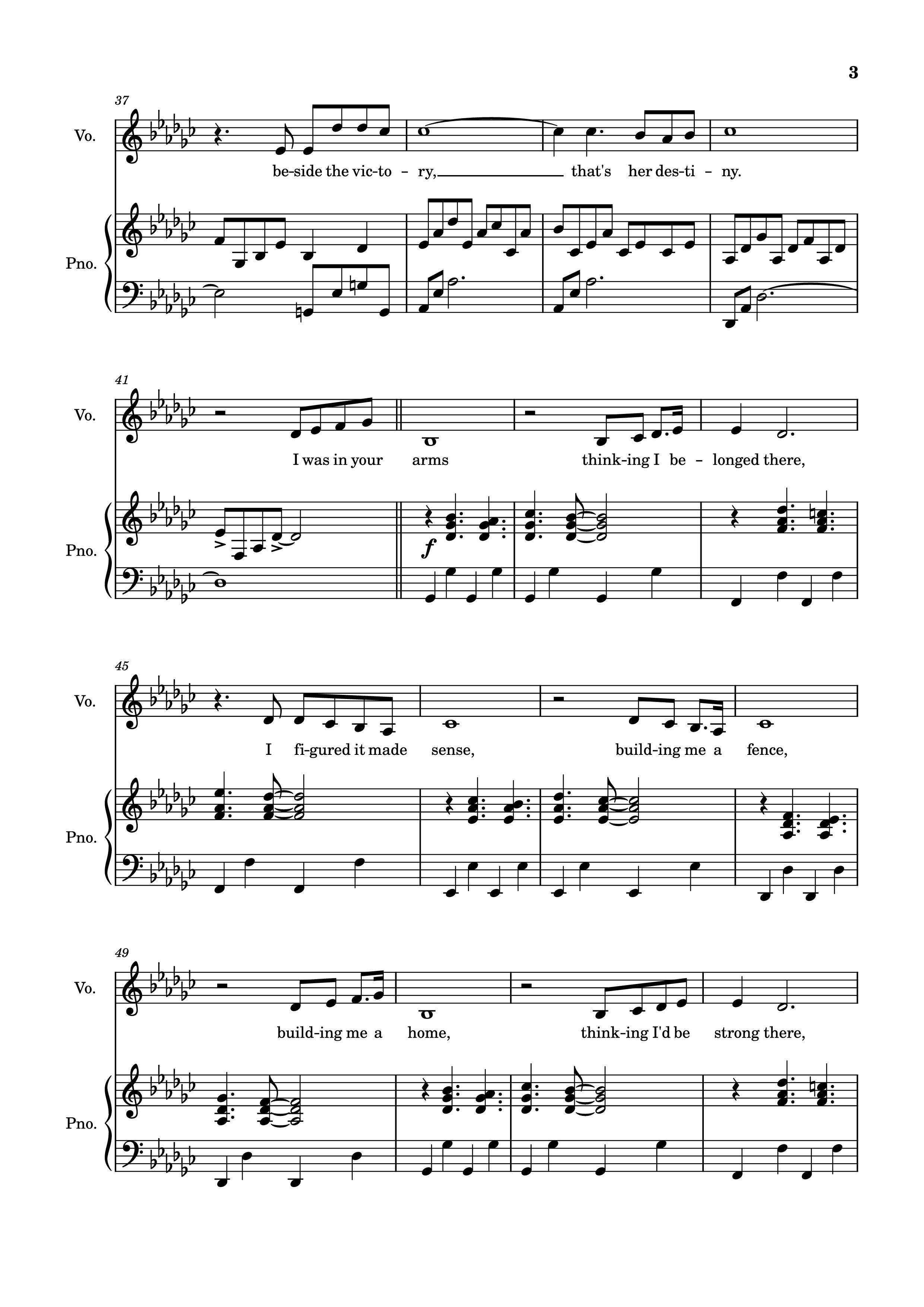 Page 3 of Sheet music PDF Piano The Winner Takes It All Piano - Arr: Dinailson Lima