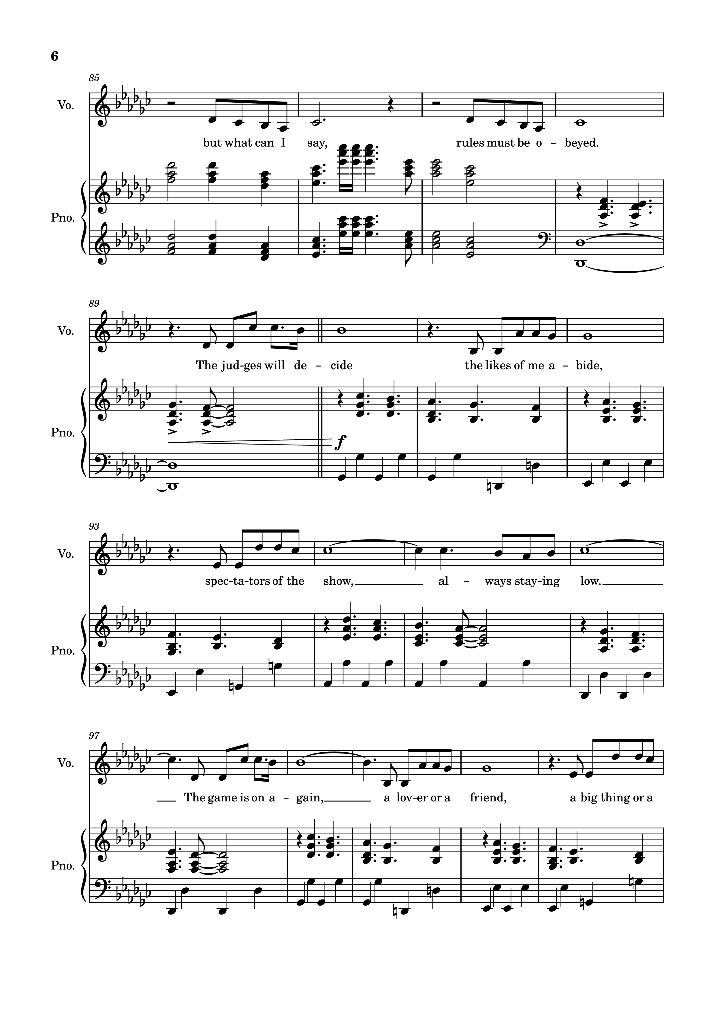 Page 6 of Sheet music PDF Piano The Winner Takes It All Piano - Arr: Dinailson Lima