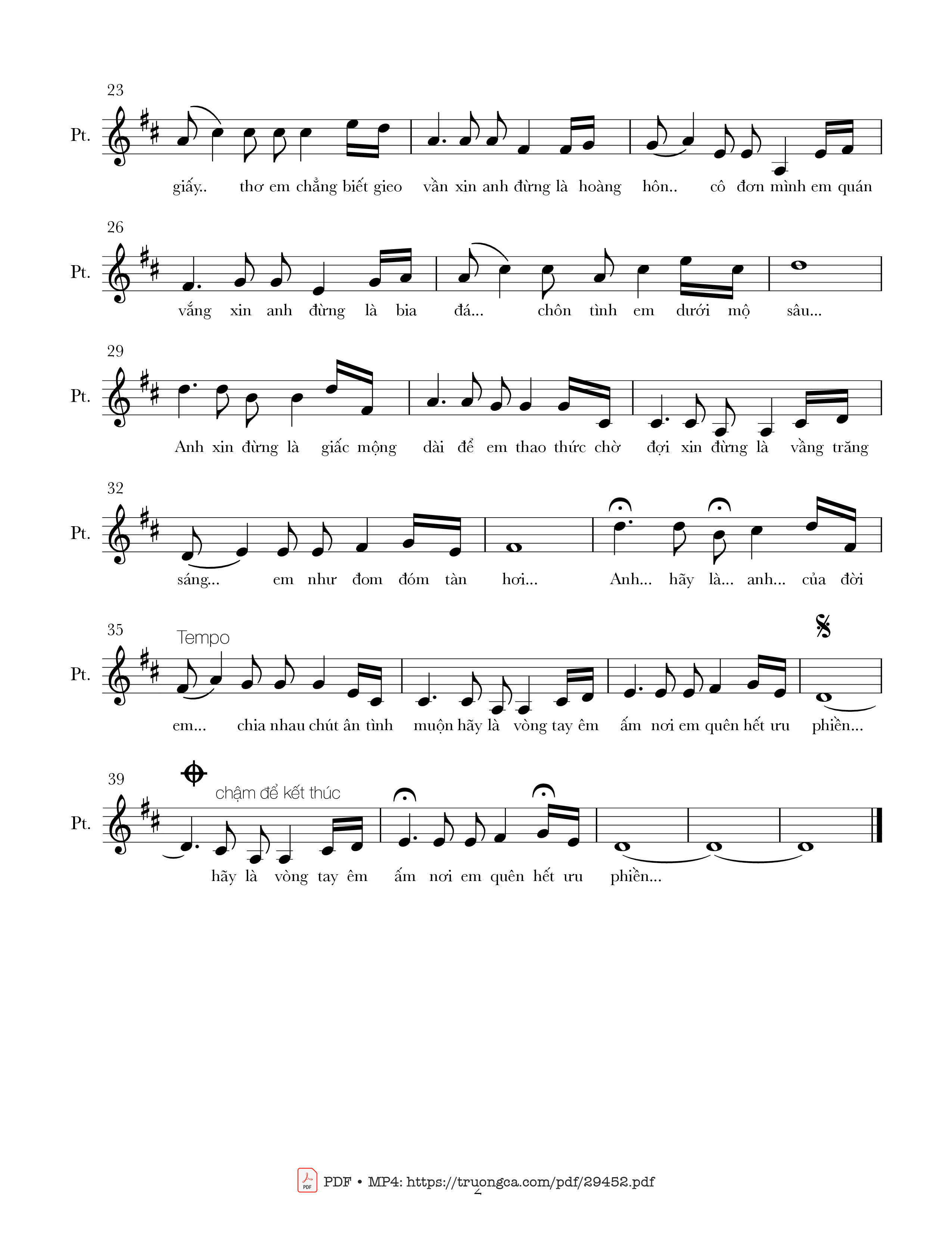 Page 2 of Sheet music PDF Chút ân tình muộn - Nguyễn Hoàng Đô