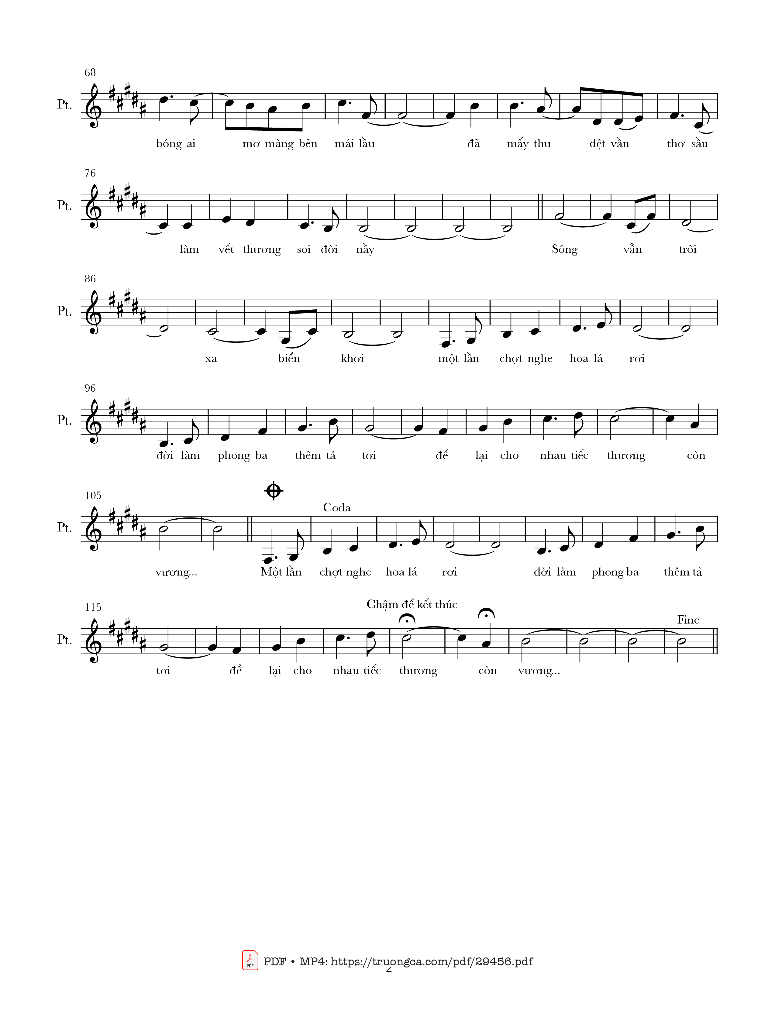 Page 2 of Sheet music PDF Giọt lệ rơi - Nguyễn Hoàng Đô
