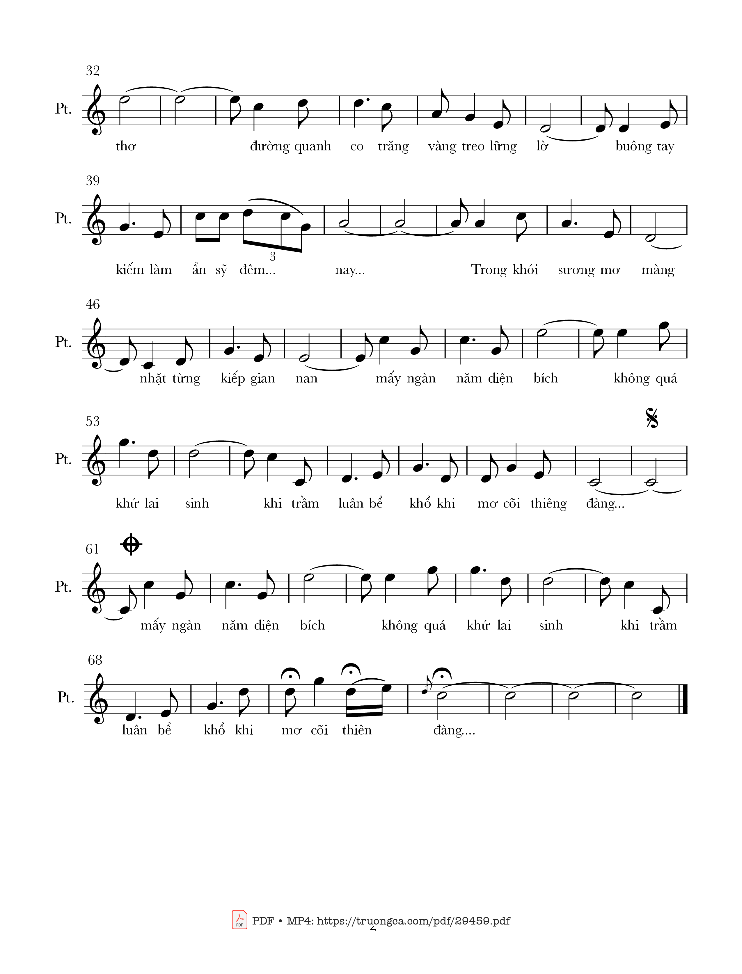 Page 2 of Sheet music PDF Vàng rơi không tiếc (Một lần diện bích) - Nguyễn Hoàng Đô