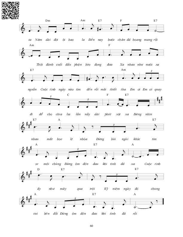 Page 3 of Sheet music PDF Không nhìn nhau lần cuối - Lê Uyên Phương