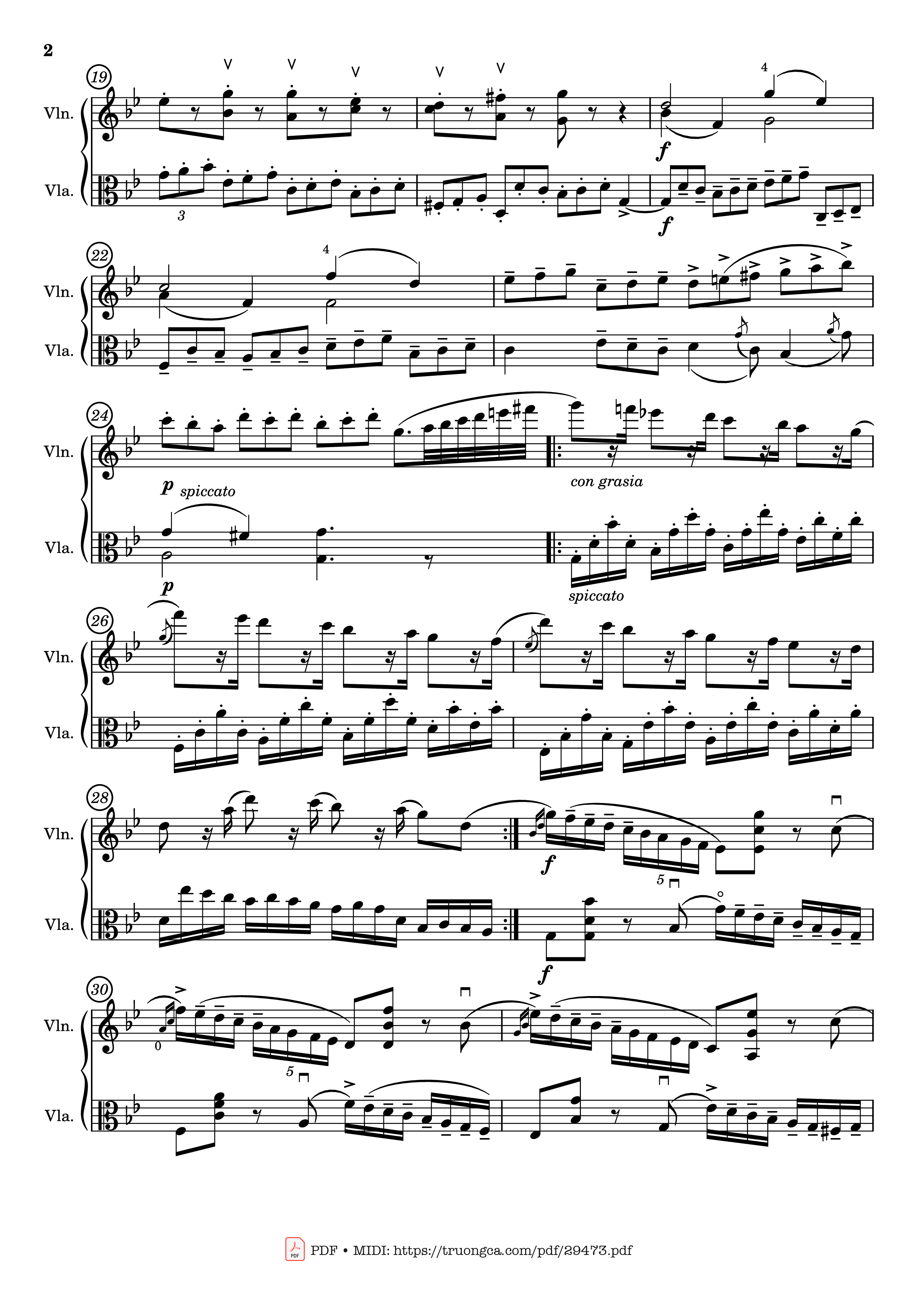 Page 2 of Sheet music PDF Passacaglia for Violin and Viola - Johan Halvorsen