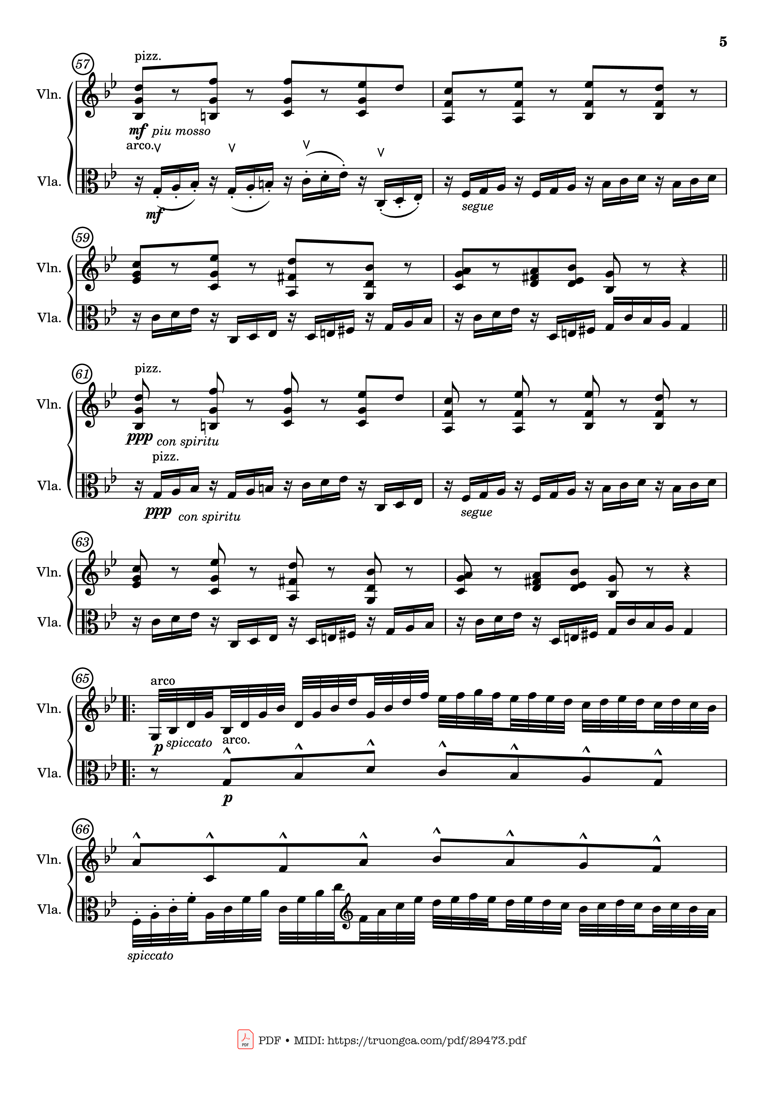 Page 5 of Sheet music PDF Passacaglia for Violin and Viola - Johan Halvorsen