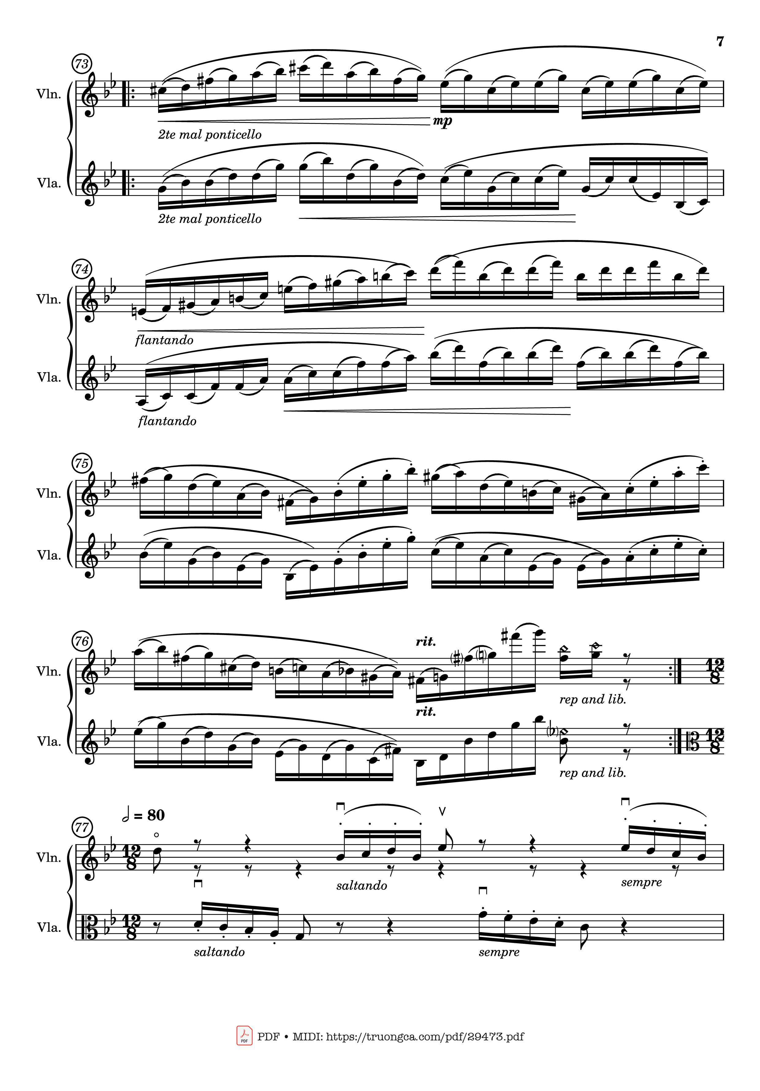Page 7 of Sheet music PDF Passacaglia for Violin and Viola - Johan Halvorsen