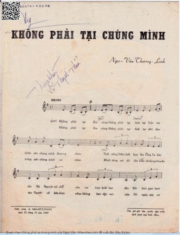 Page 2 of Sheet music PDF Không phải tại chúng mình - Ngọc Văn