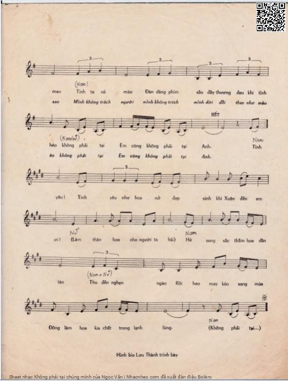 Page 3 of Sheet music PDF Không phải tại chúng mình - Ngọc Văn