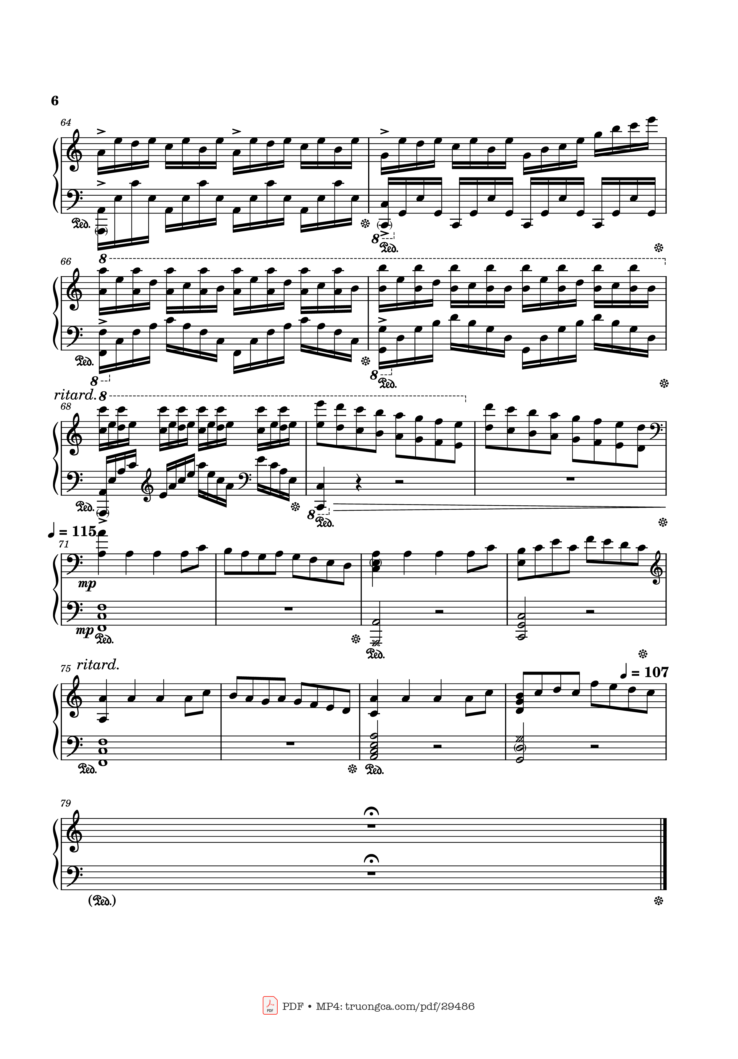 Page 6 of Sheet music PDF Piano Rush Of Life Piano - Composed by Tony Ann