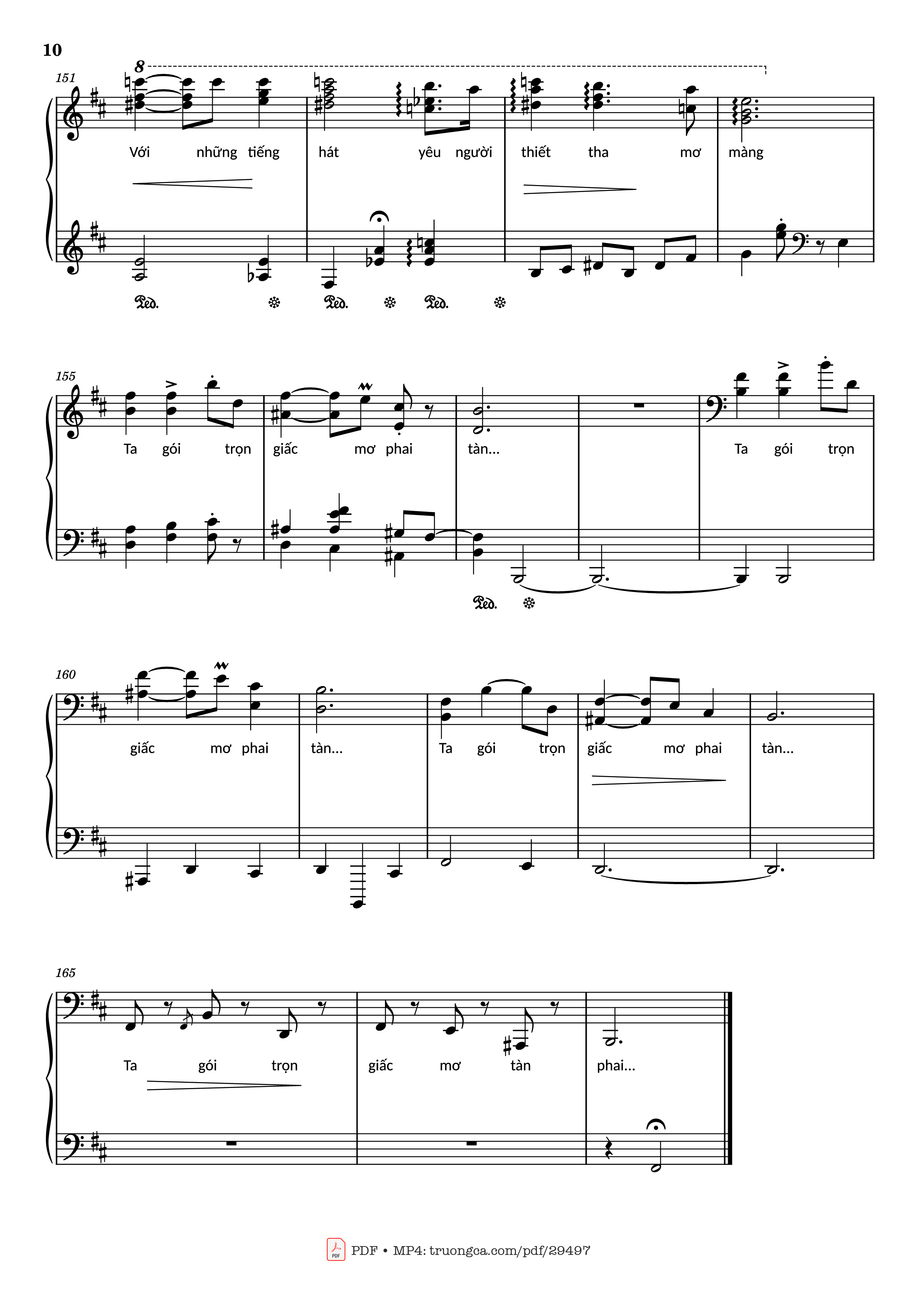 Page 10 of Sheet music PDF Piano Đường xưa Piano - Nhạc: Quốc Dũng